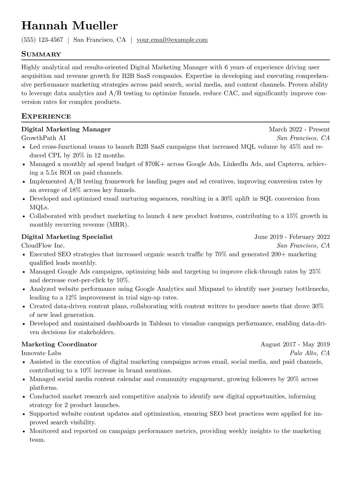 SaaS Growth Focus version - Page 1