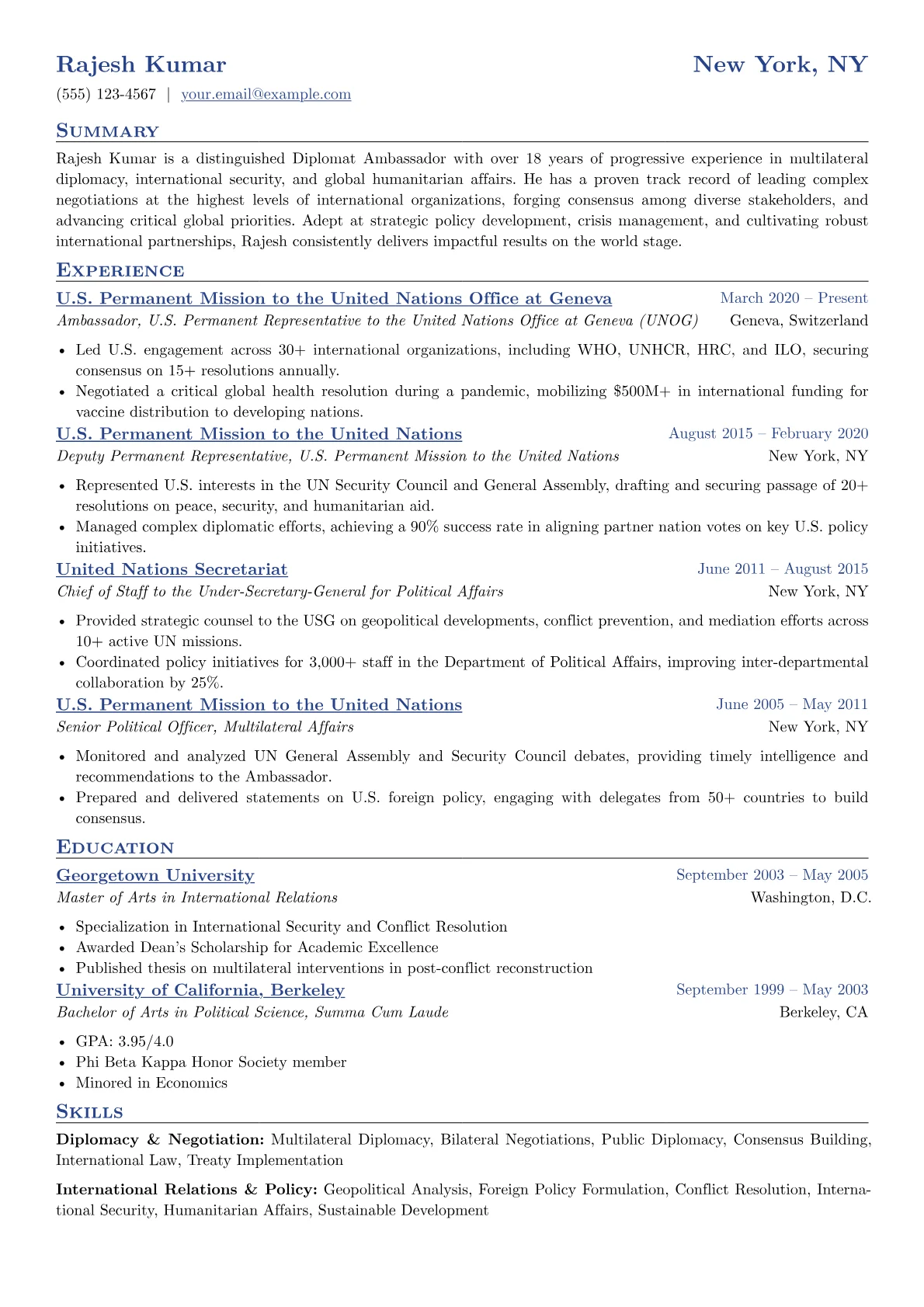 Diplomat Ambassador version - Page 1