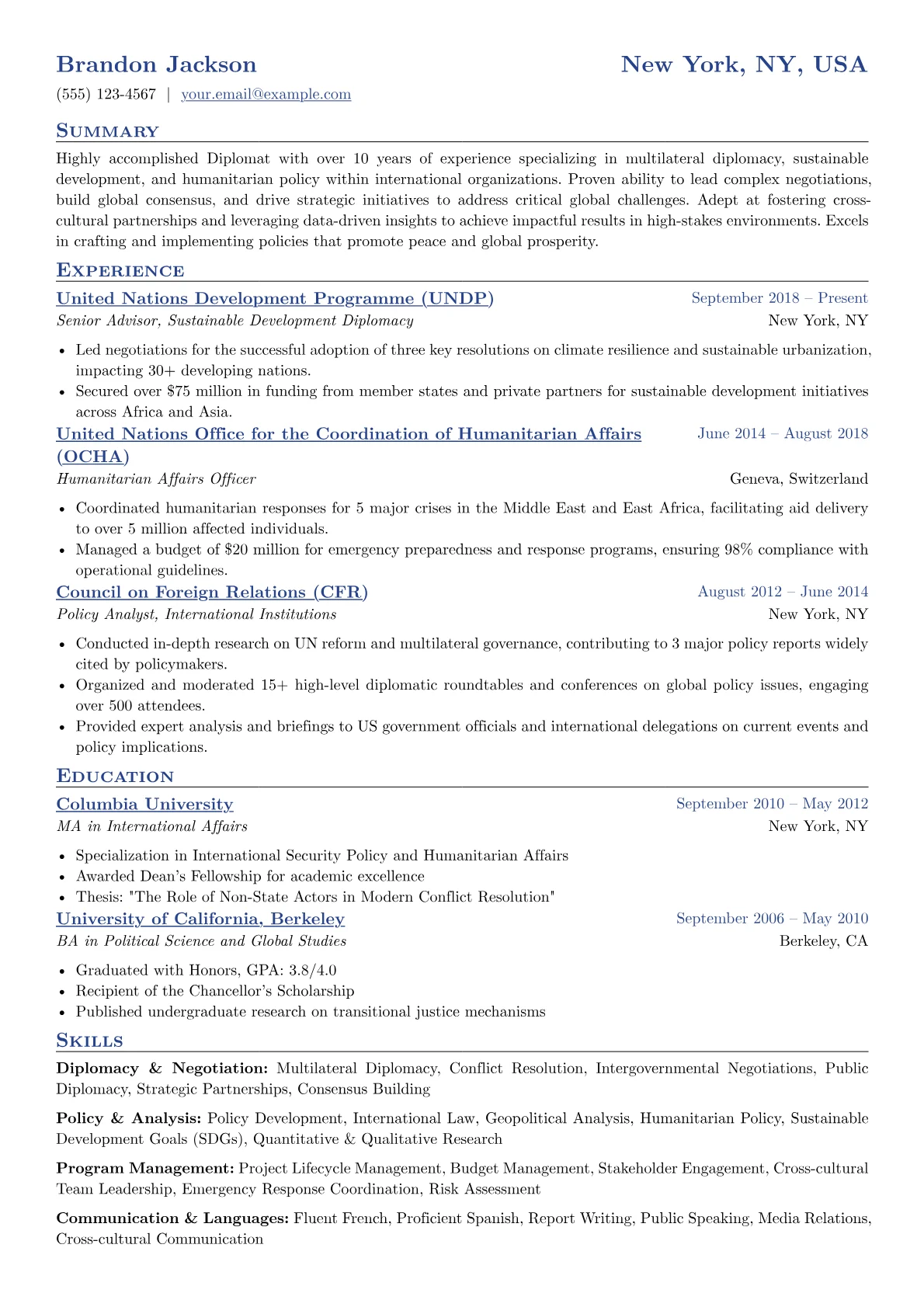 Diplomat specializing version - Page 1