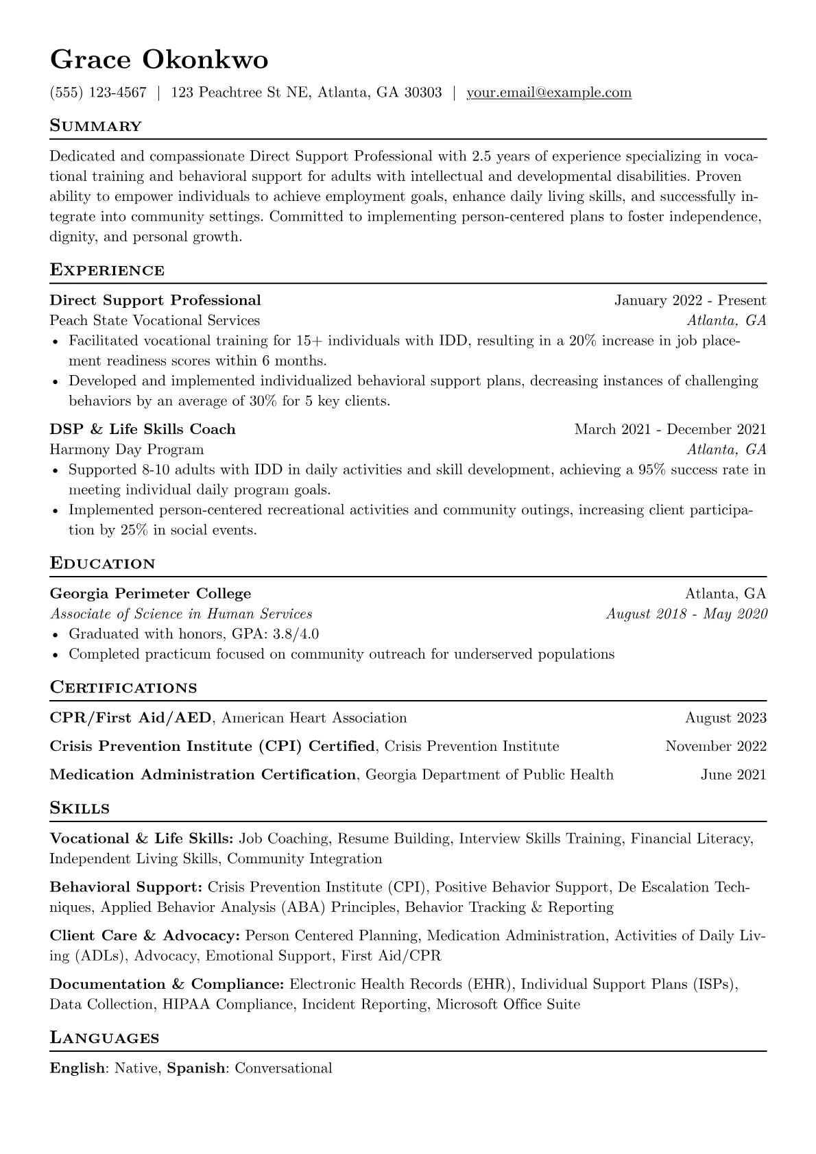Direct Support version - Page 1