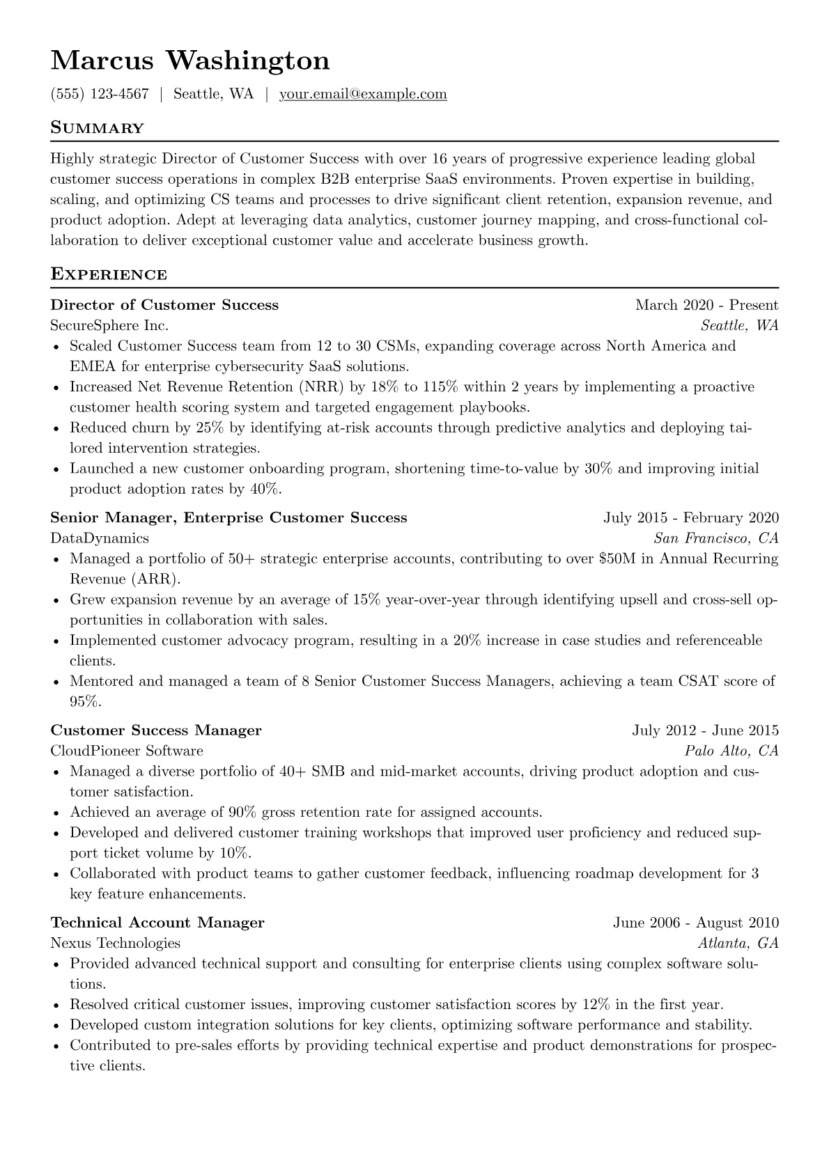 Director of Customer version - Page 1