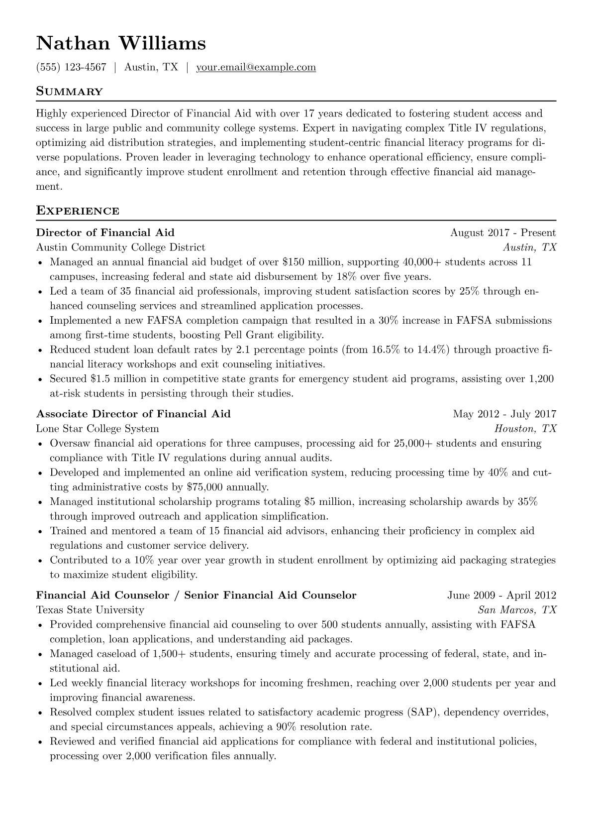 Director of Financial version - Page 1