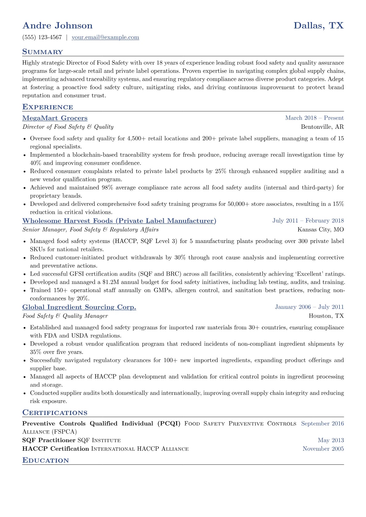 Director of Food version - Page 1