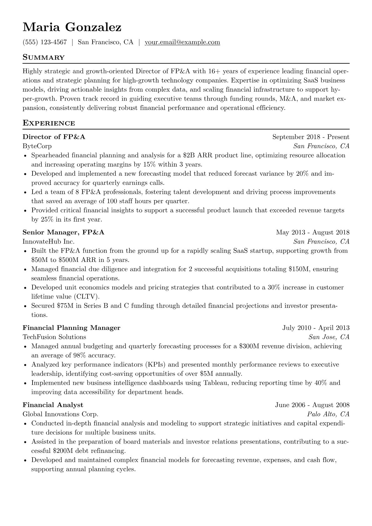 Director of FP&A version - Page 1