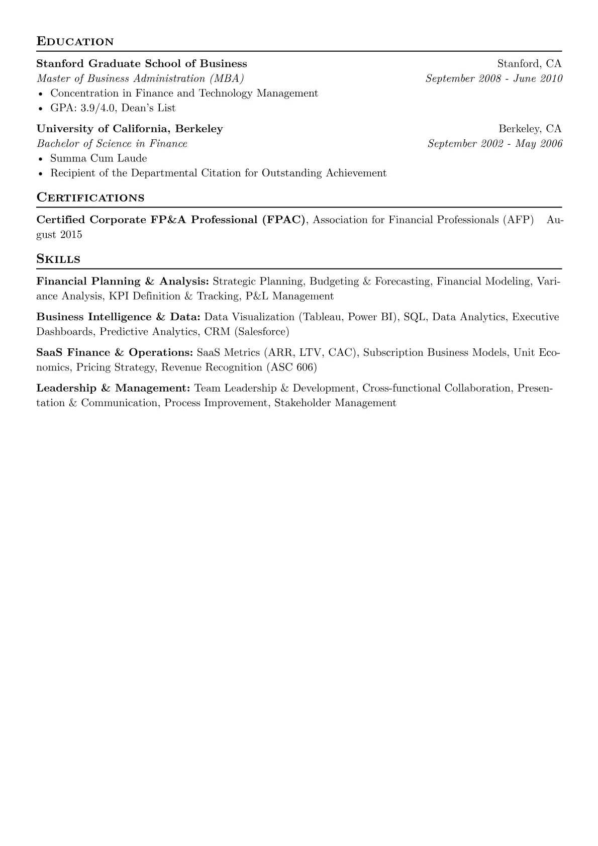 Director of FP&A version - Page 2