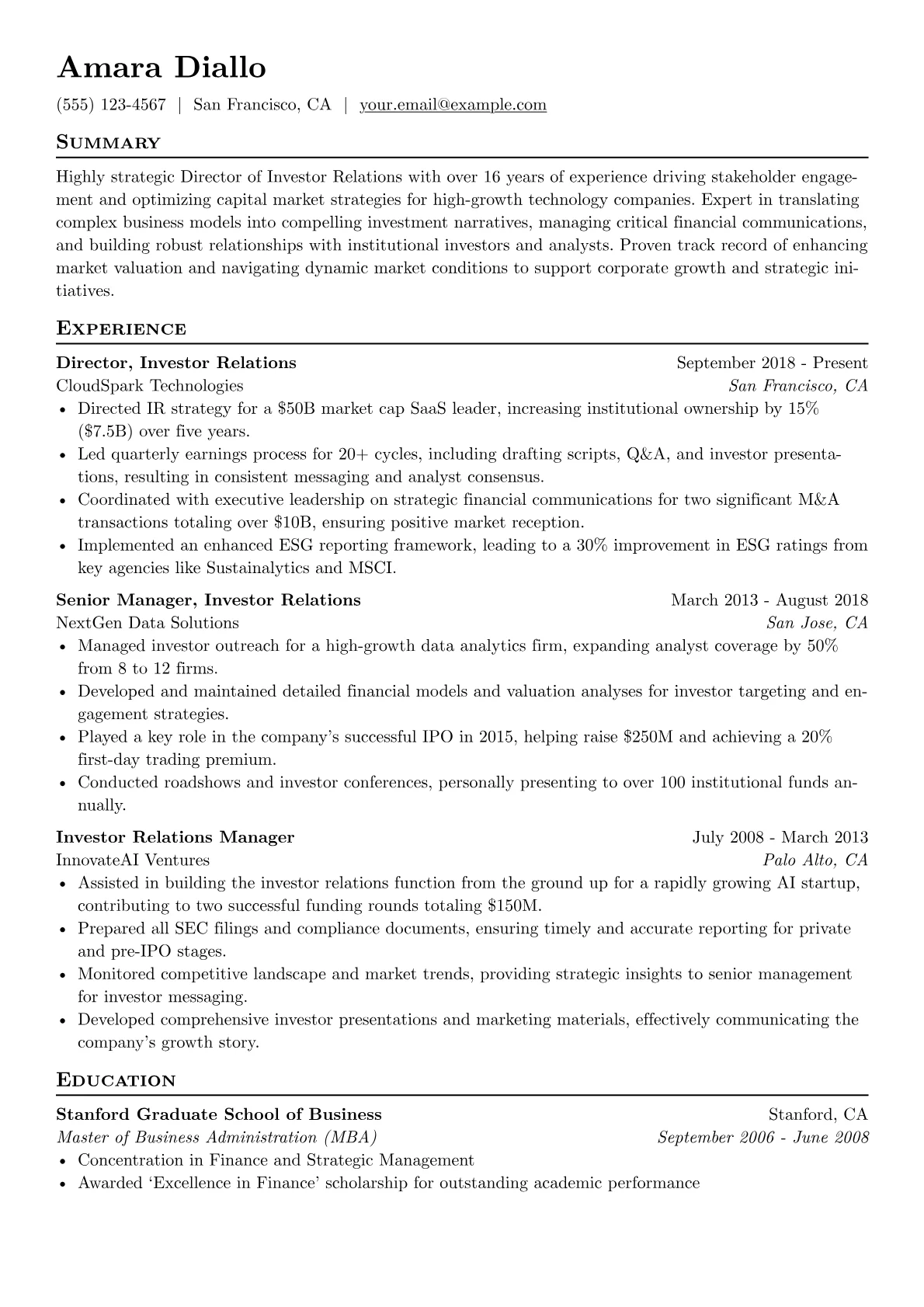 Director of Investor version - Page 1
