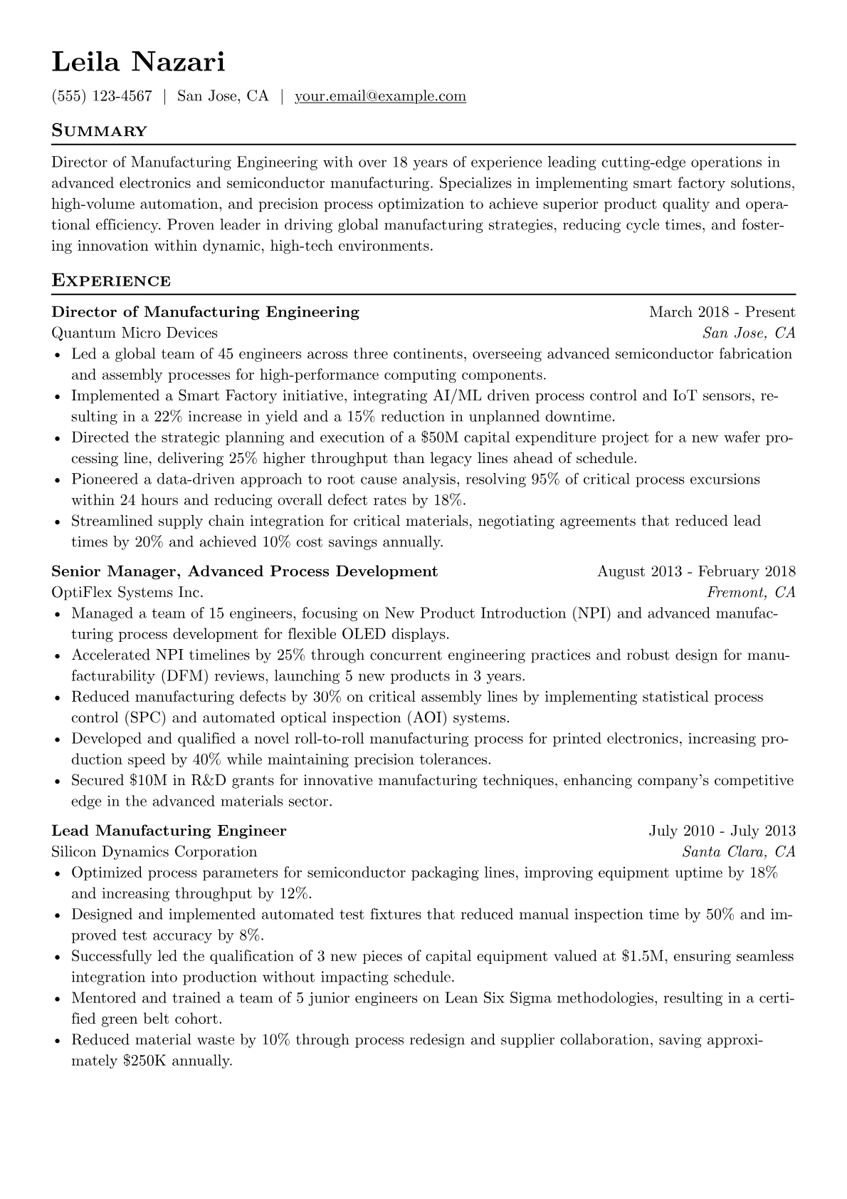 Manufacturing Technologies version - Page 1