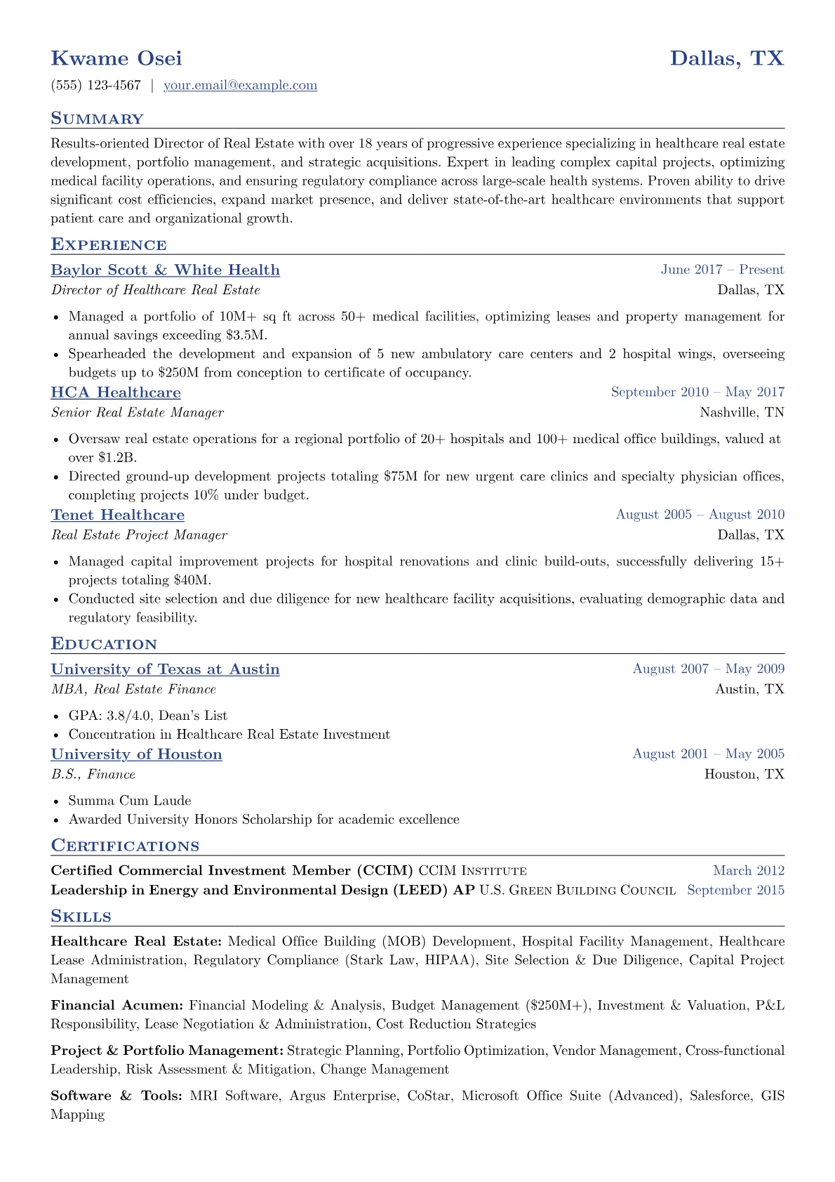 Healthcare Real Estate version - Page 1