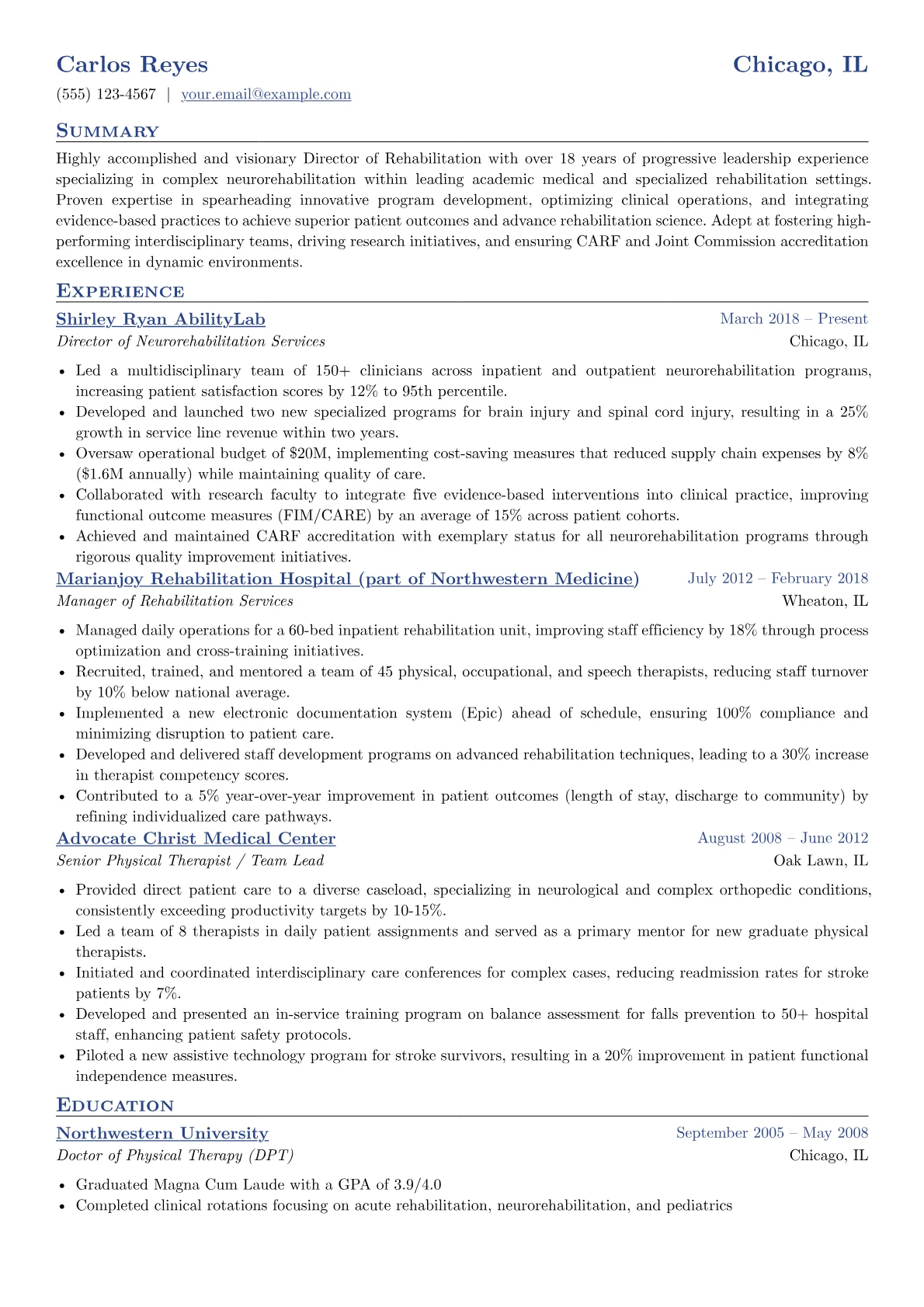 Rehabilitation Leadership version - Page 1