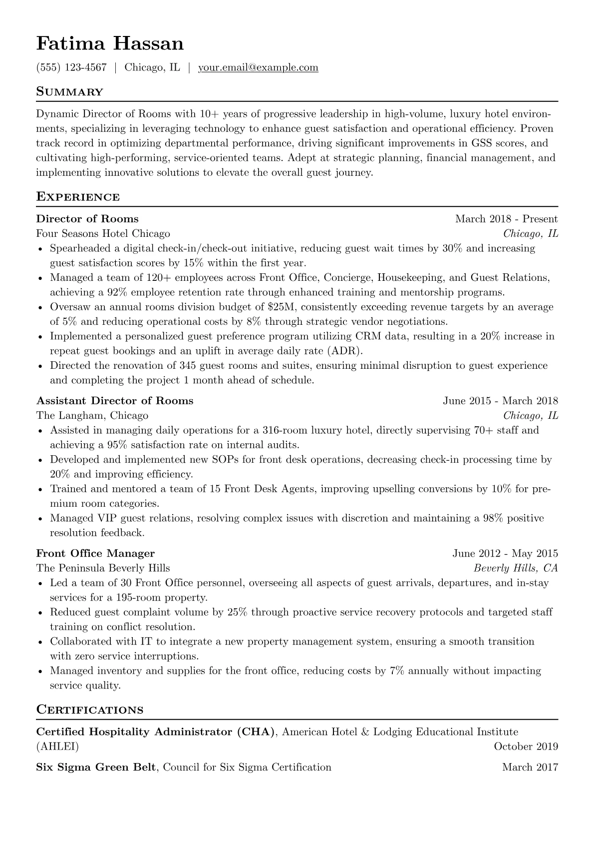 Director of Rooms version - Page 1