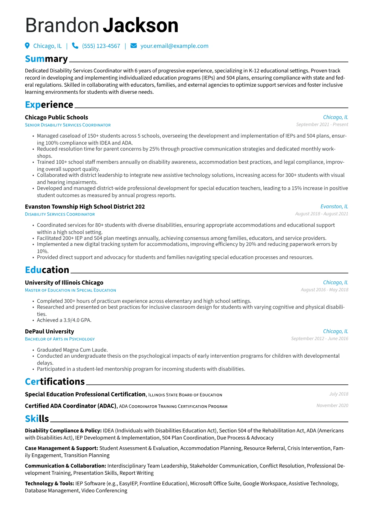 K-12 Disability Services version - Page 1