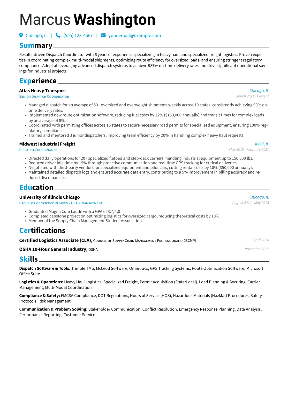 Dispatch Coordinator version - Page 1