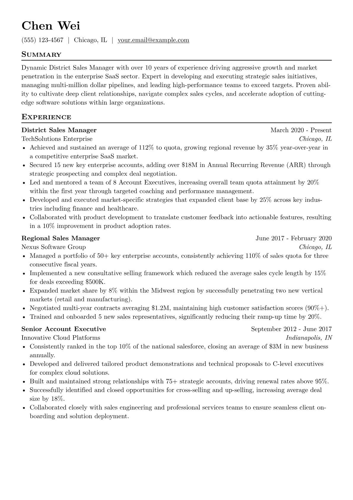 Enterprise SaaS Sales version - Page 1