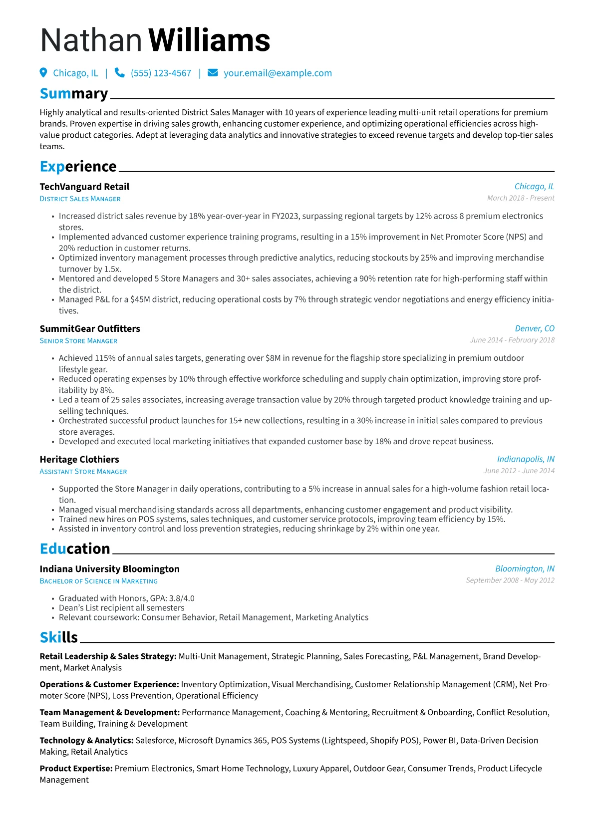 Retail Leadership & Sales version - Page 1