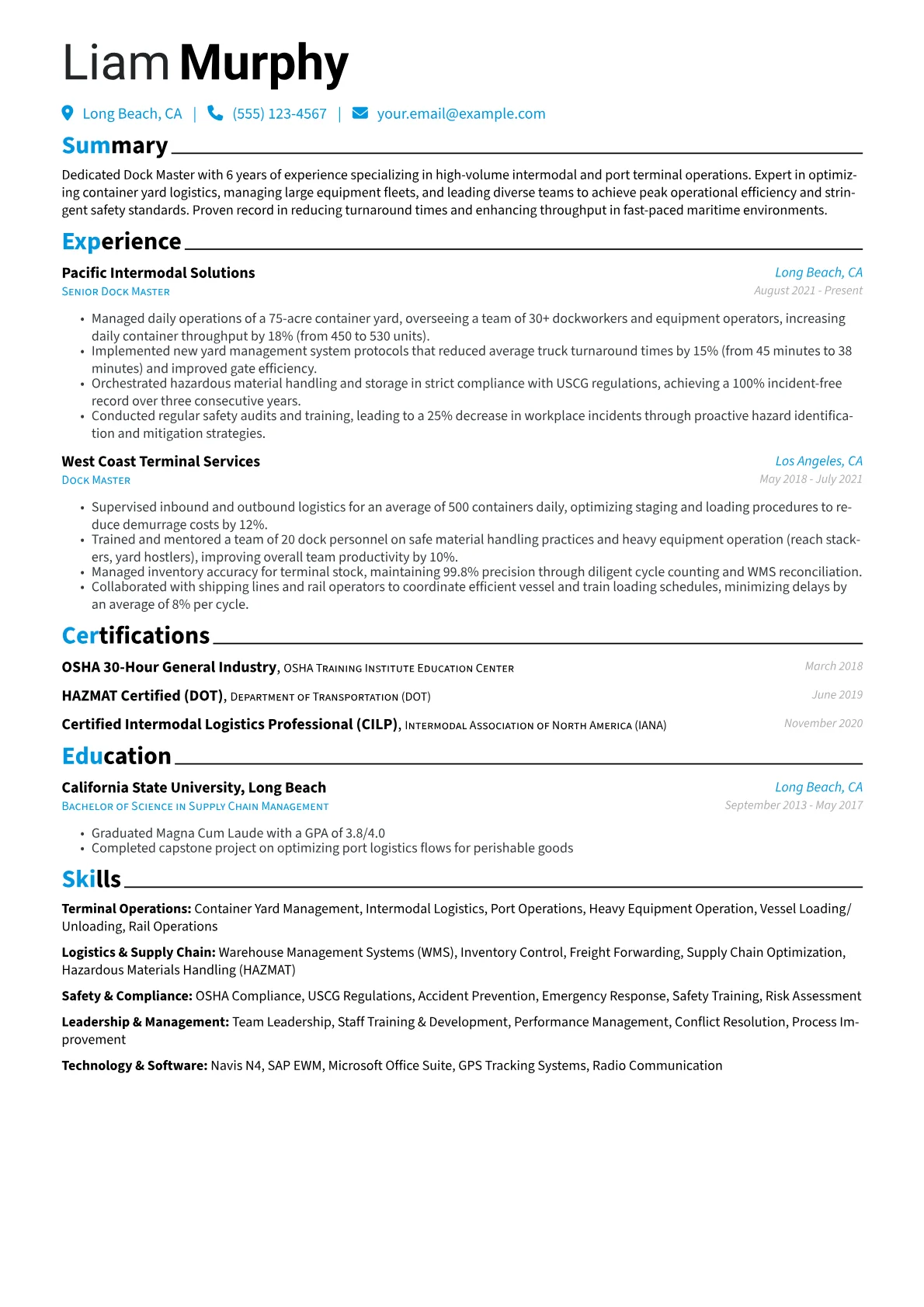 Dock Master version - Page 1