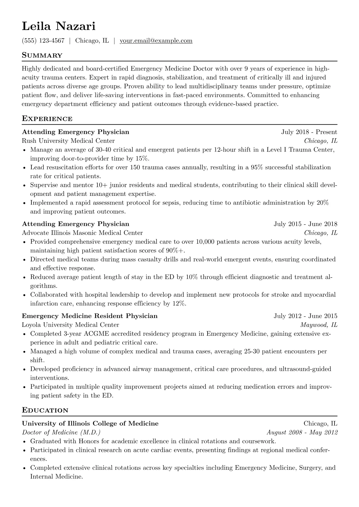 Emergency Medicine version - Page 1