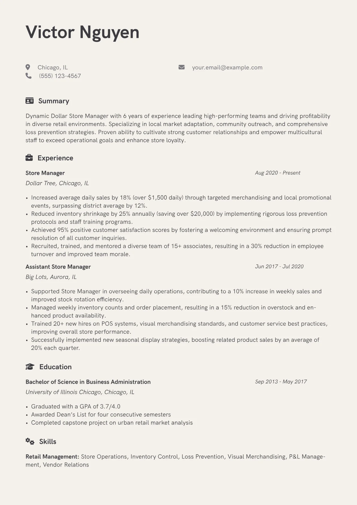 Retail Management version - Page 1