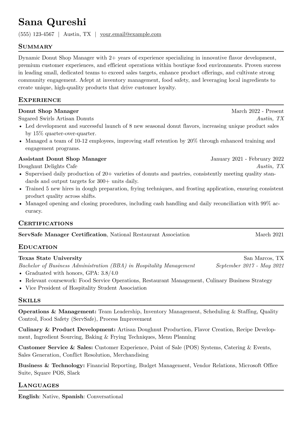 Artisan/Gourmet Focus version - Page 1