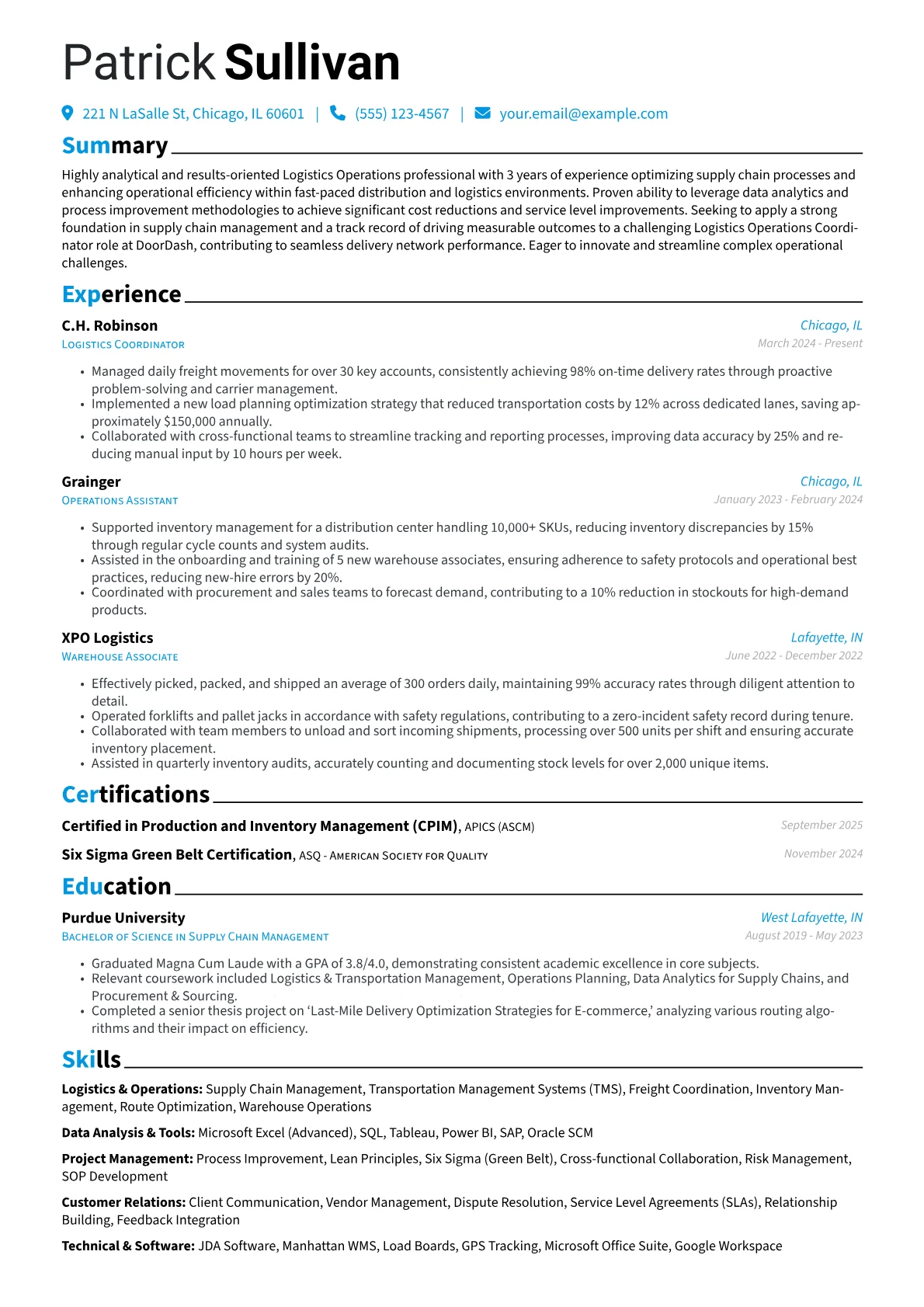 Logistics Operations version - Page 1