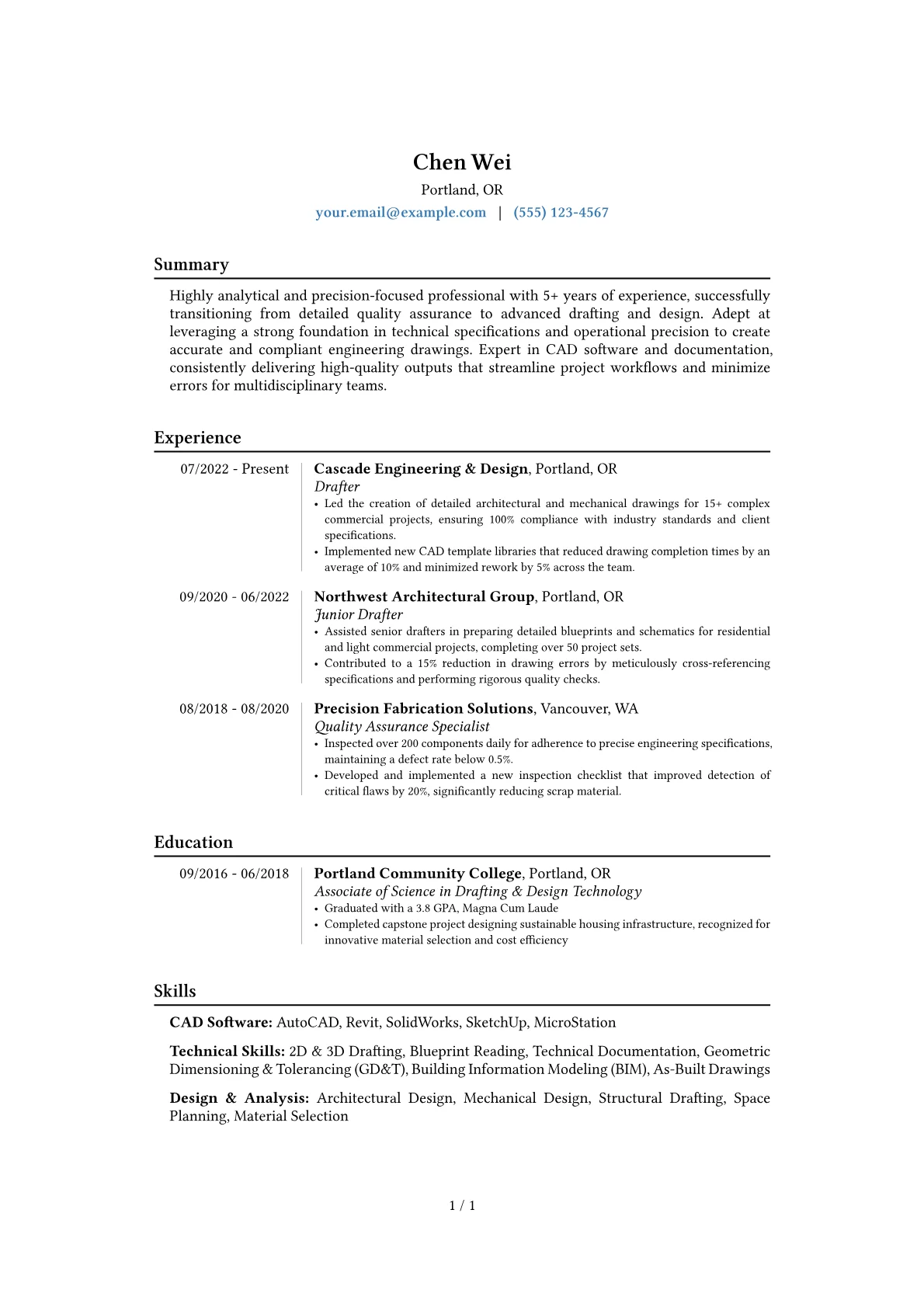 Career changer version - Page 1