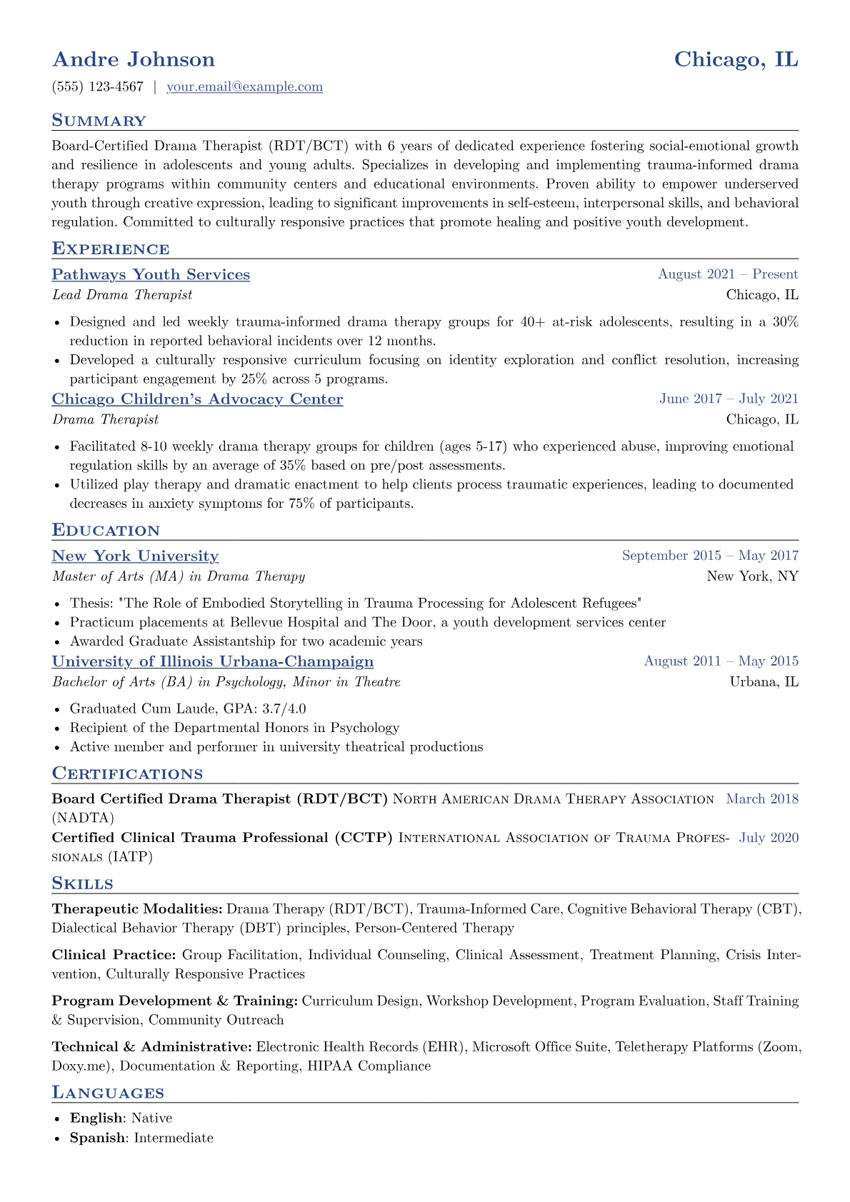 Youth & Community Focus version - Page 1