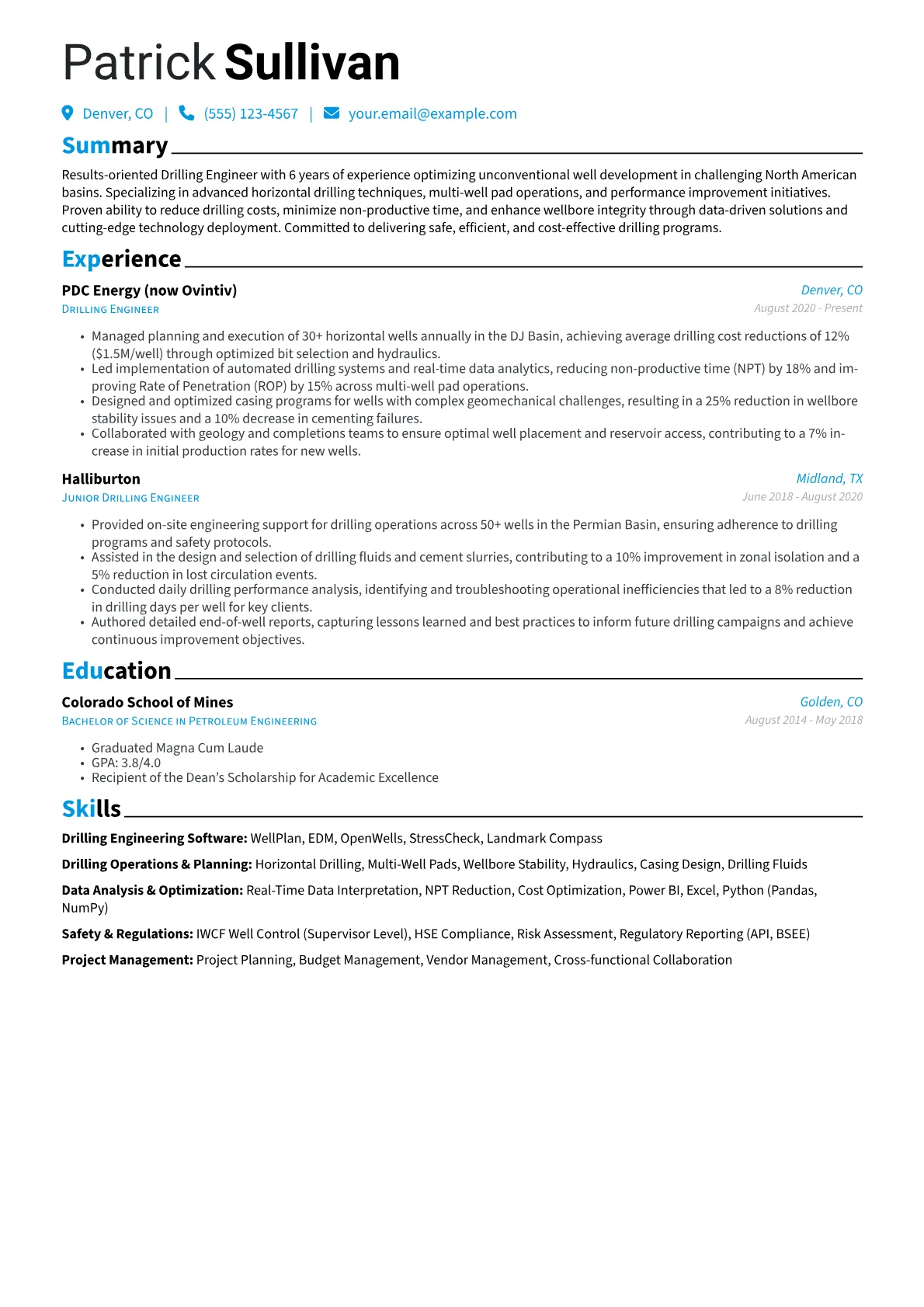 Drilling Engineer version - Page 1