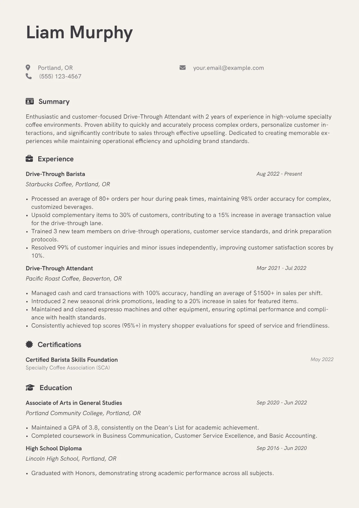 Gourmet Coffee Specialist version - Page 1