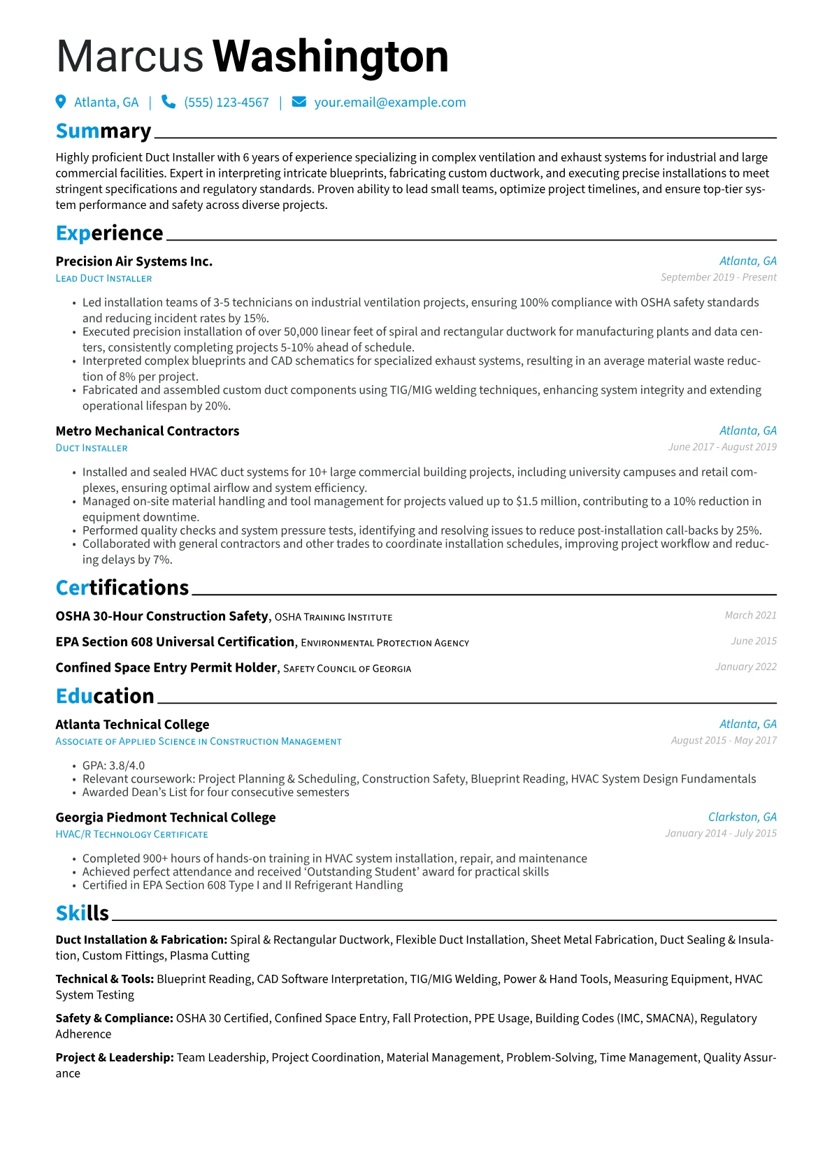 Duct Installer version - Page 1