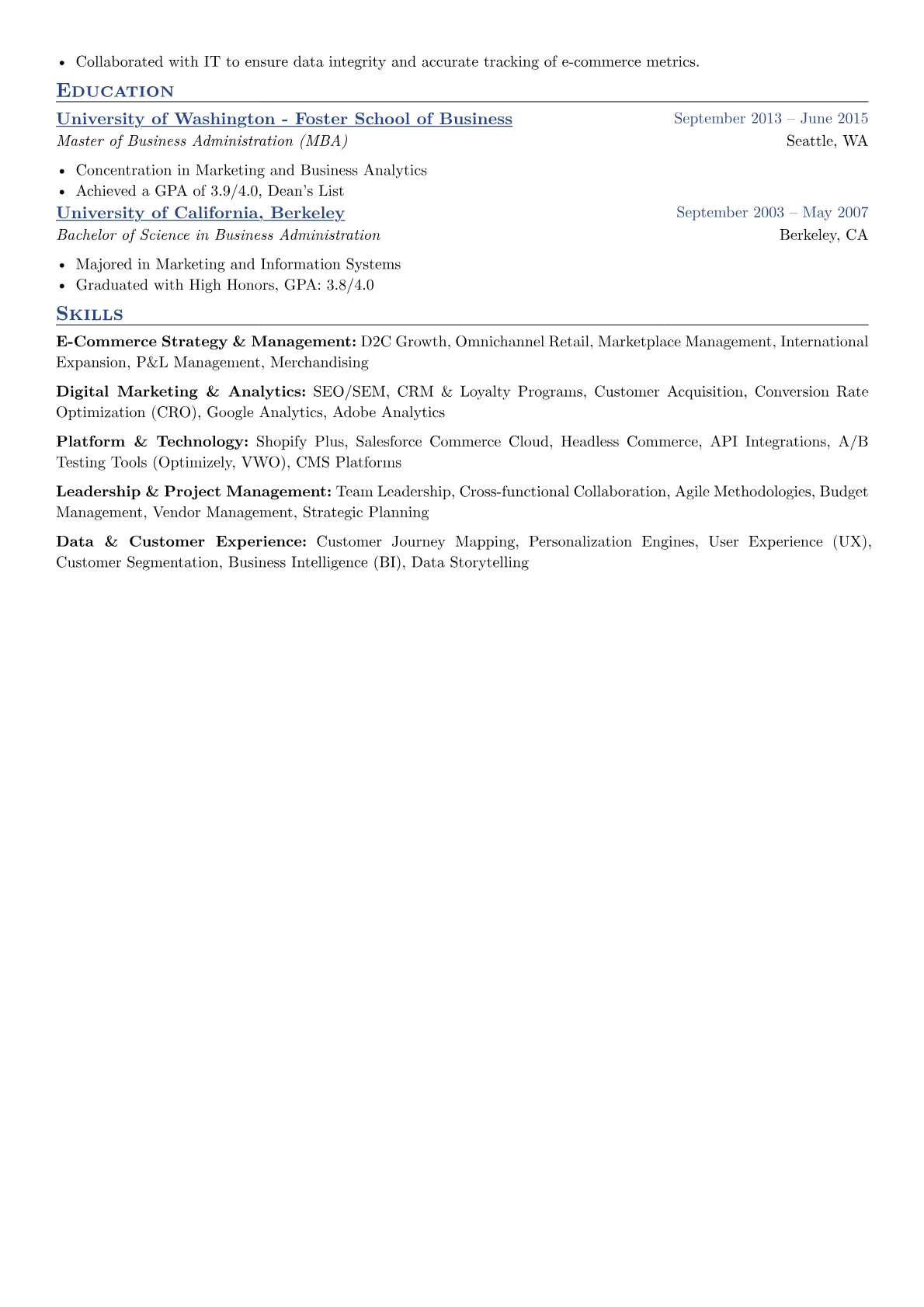E-Commerce Strategy version - Page 2