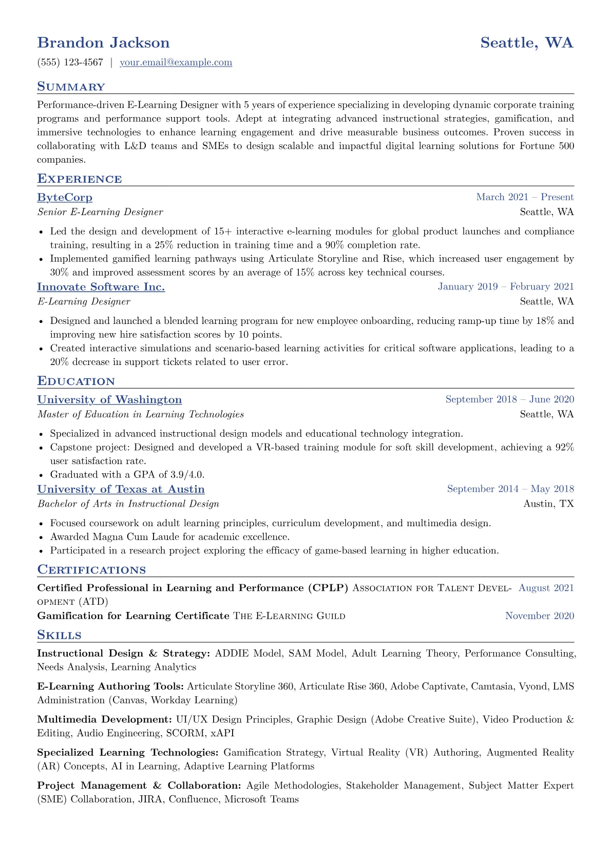 Corporate Training version - Page 1