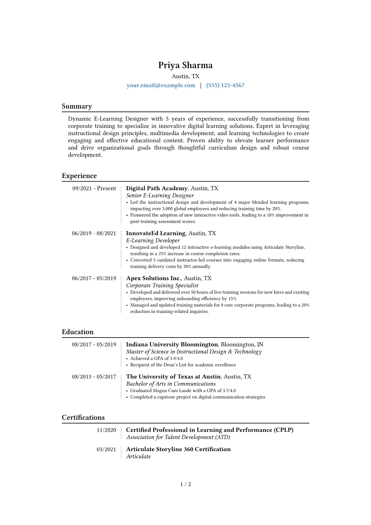 Career changer version - Page 1