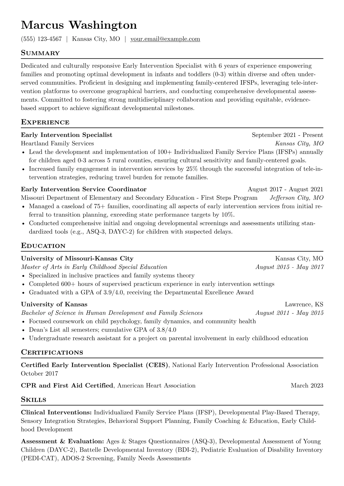 Early Intervention version - Page 1