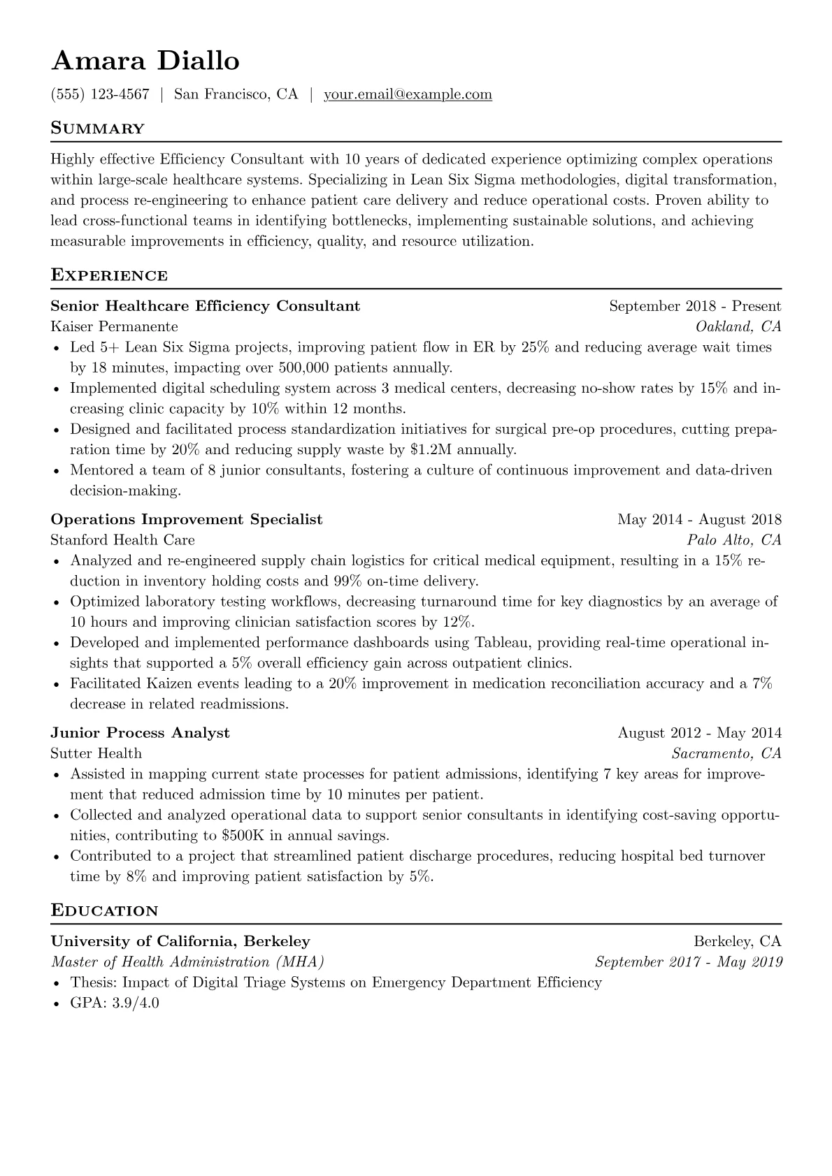 Healthcare Operations version - Page 1
