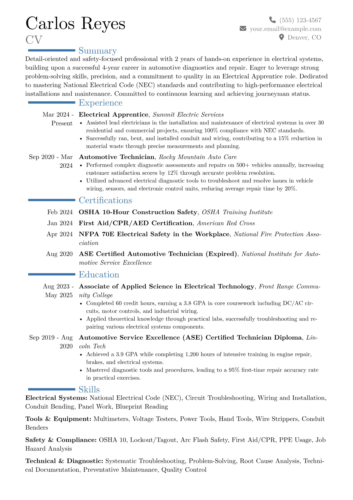 Career changer version - Page 1