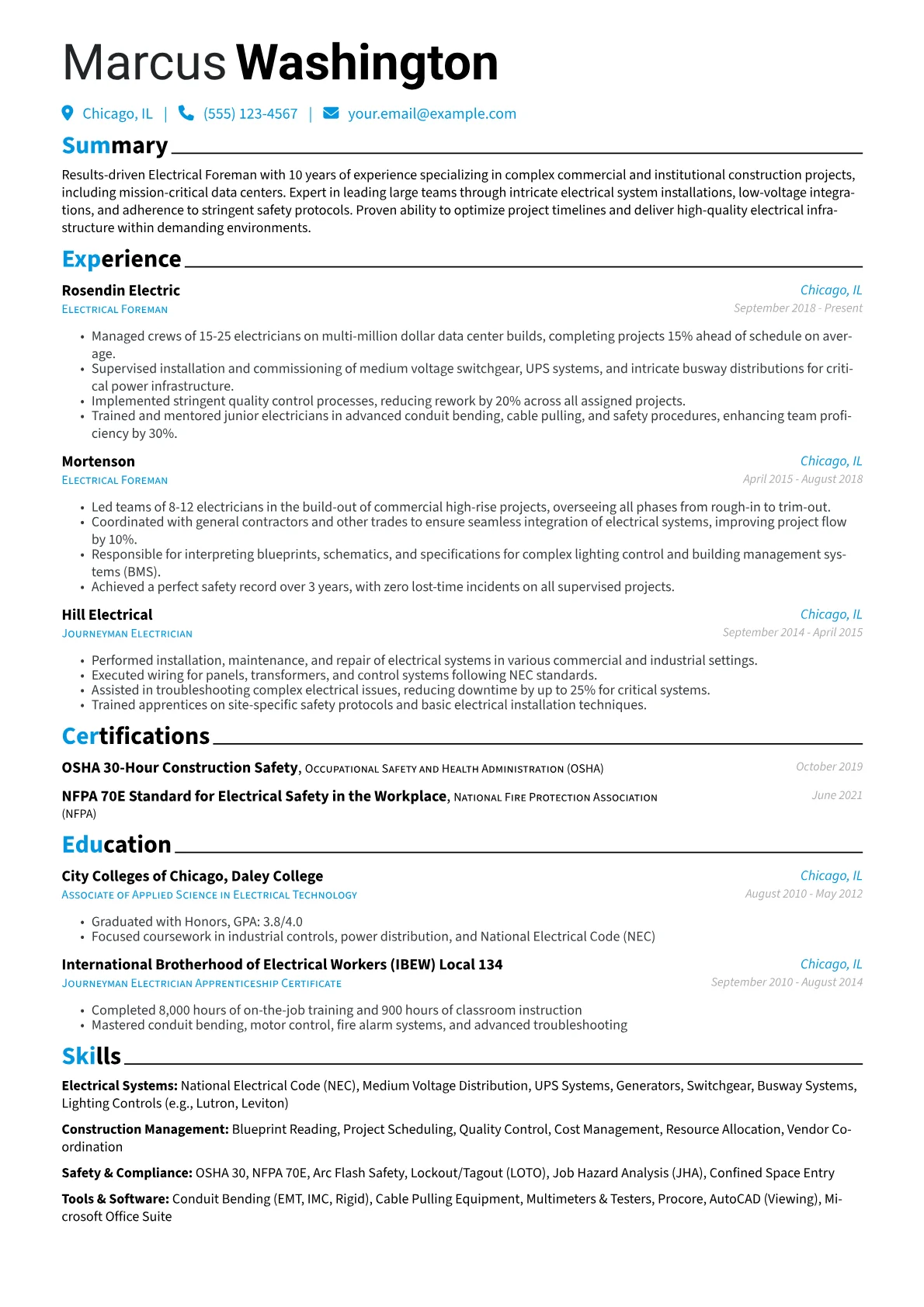 Electrical Foreman version - Page 1