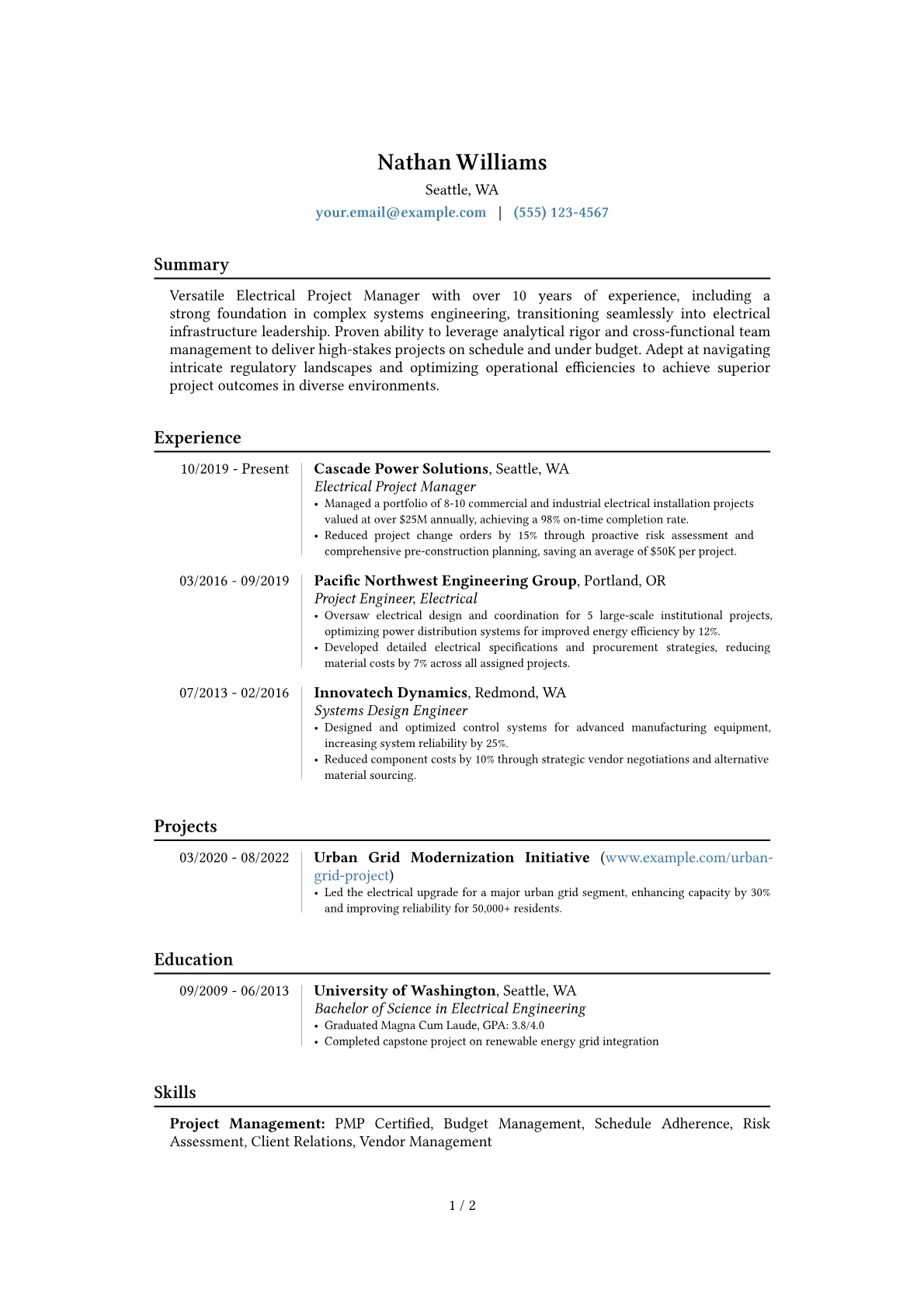 Career changer version - Page 1