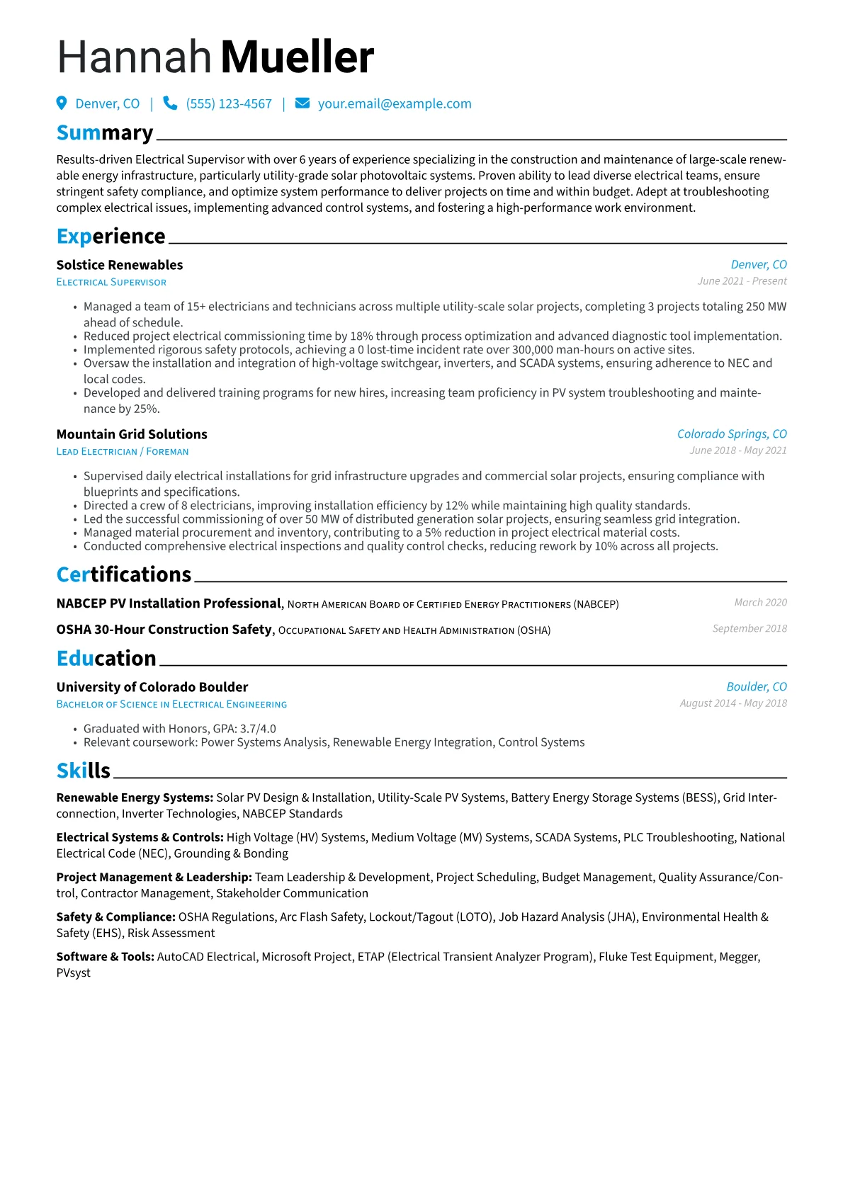 Electrical Supervisor version - Page 1