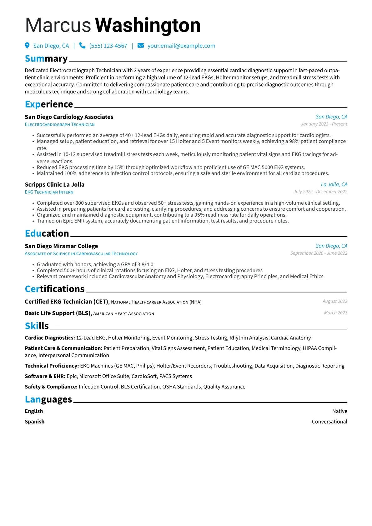 Electrocardiograph version - Page 1