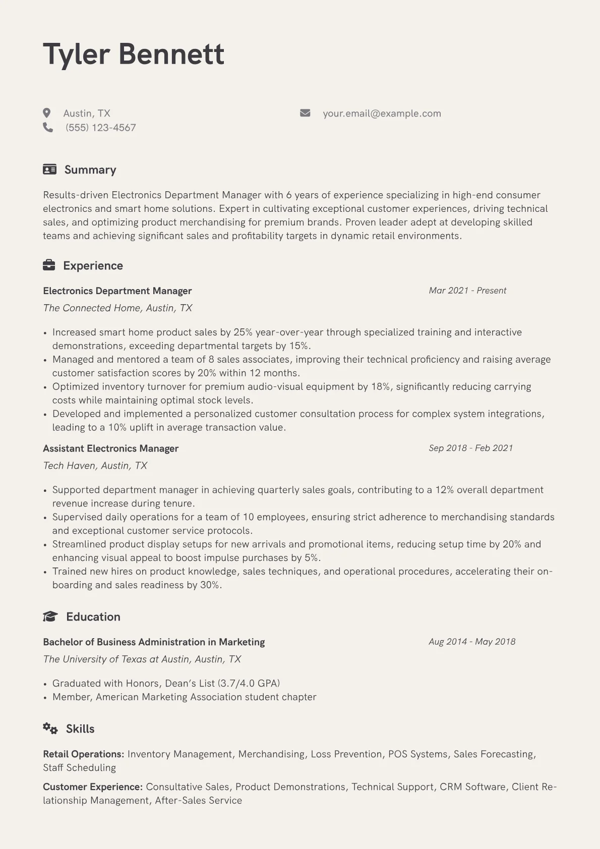Retail Operations version - Page 1