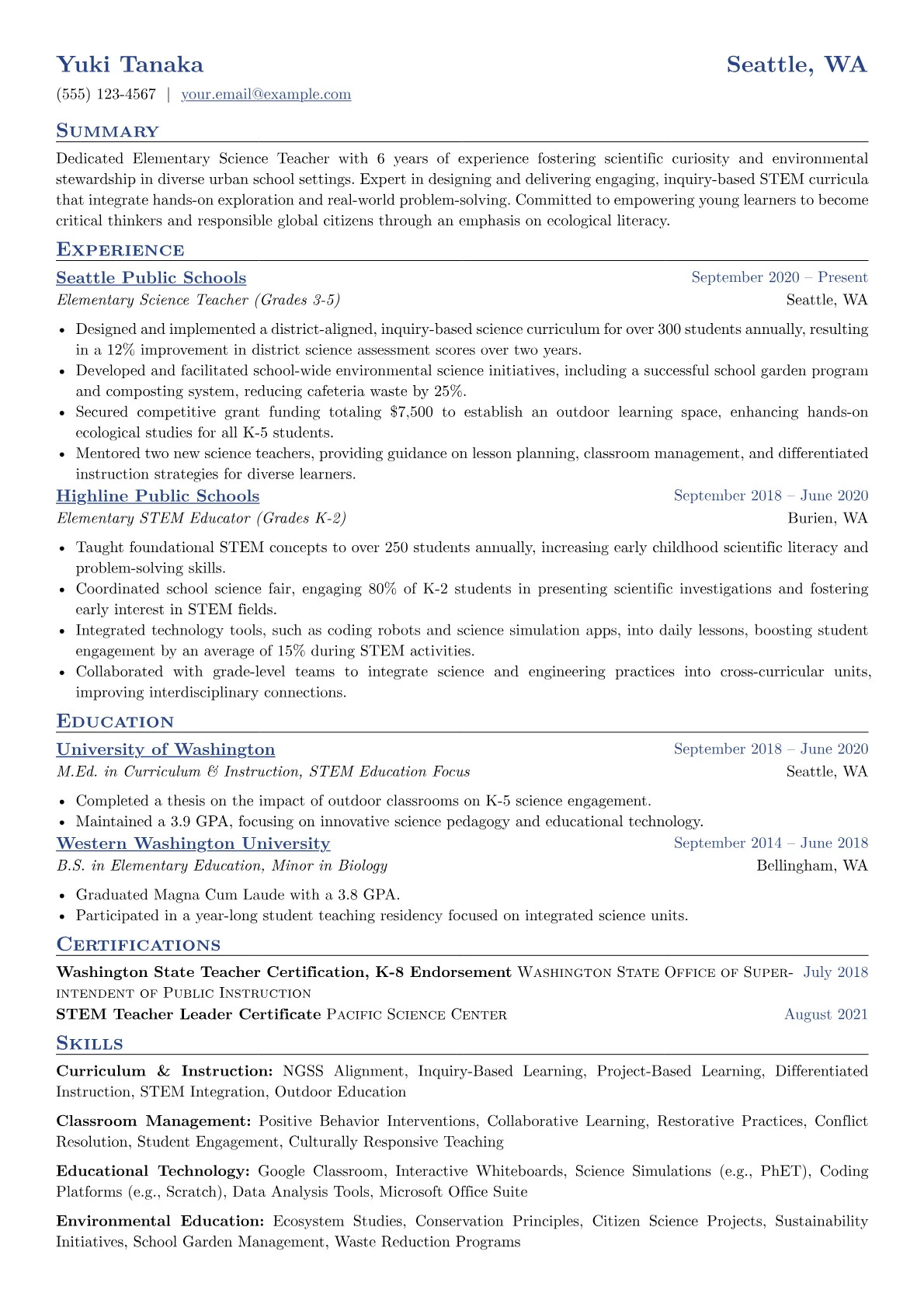 Environmental Science version - Page 1