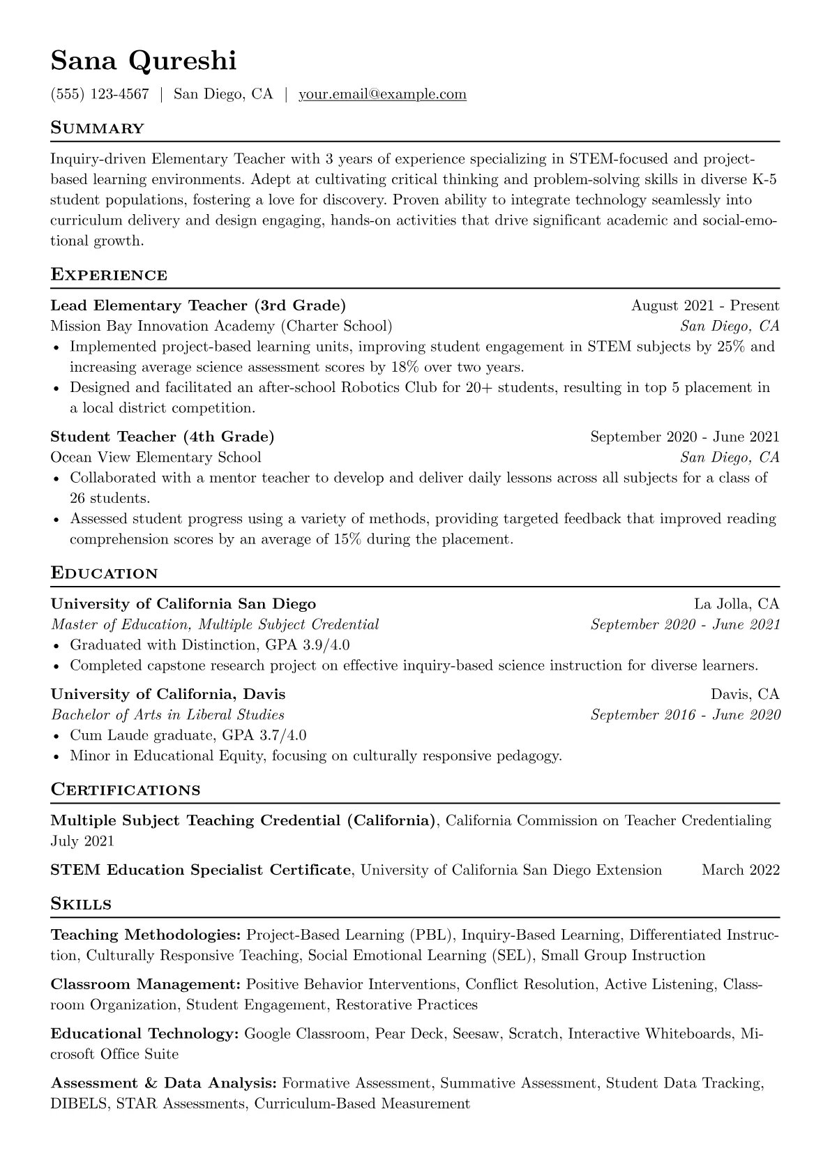 Elementary Teacher version - Page 1