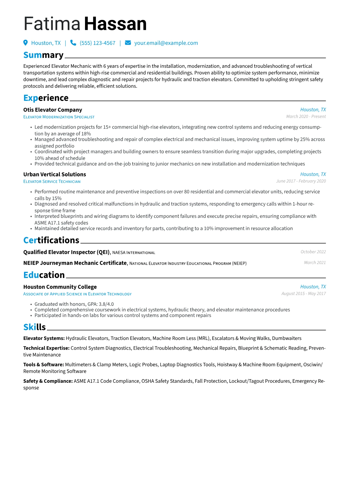 Elevator Mechanic version - Page 1
