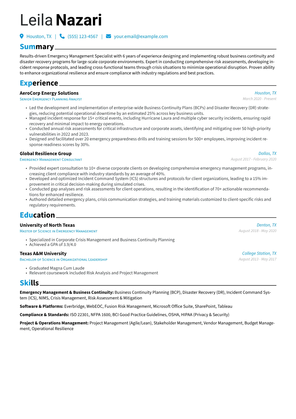 Corporate Emergency version - Page 1