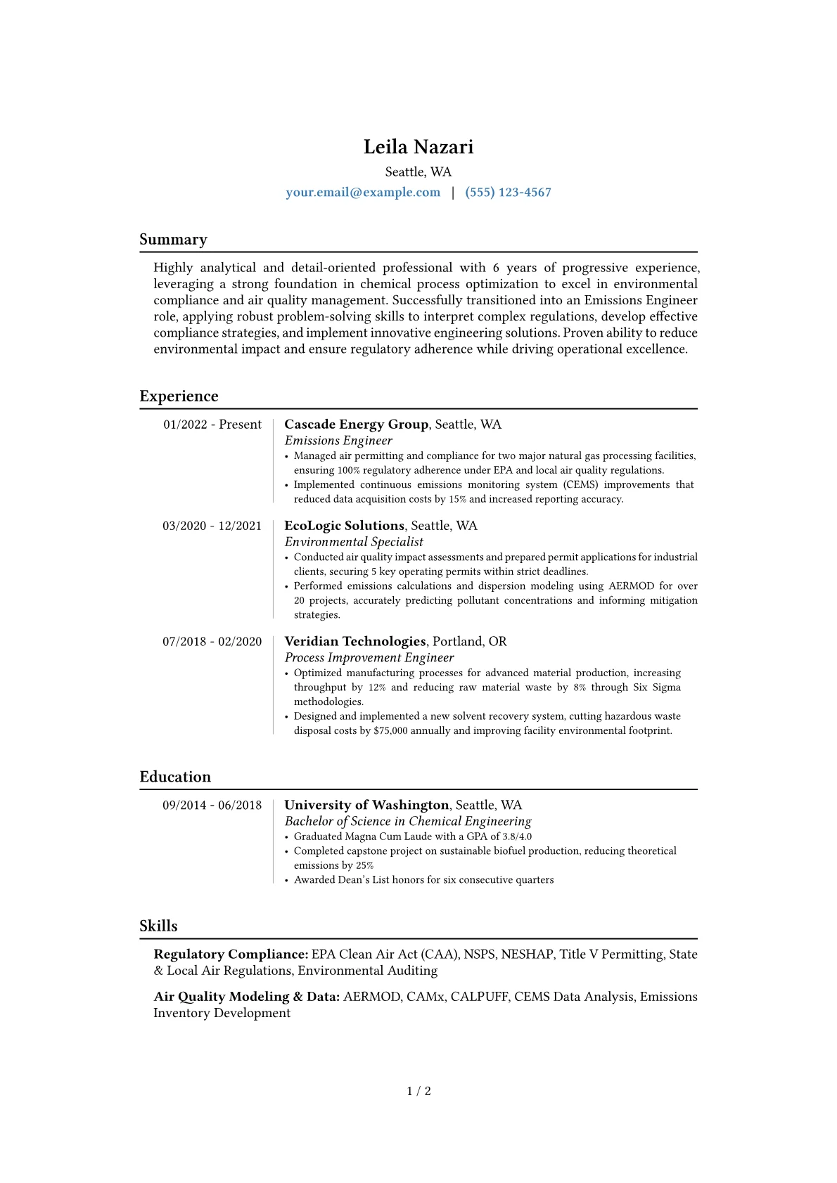 Career changer version - Page 1