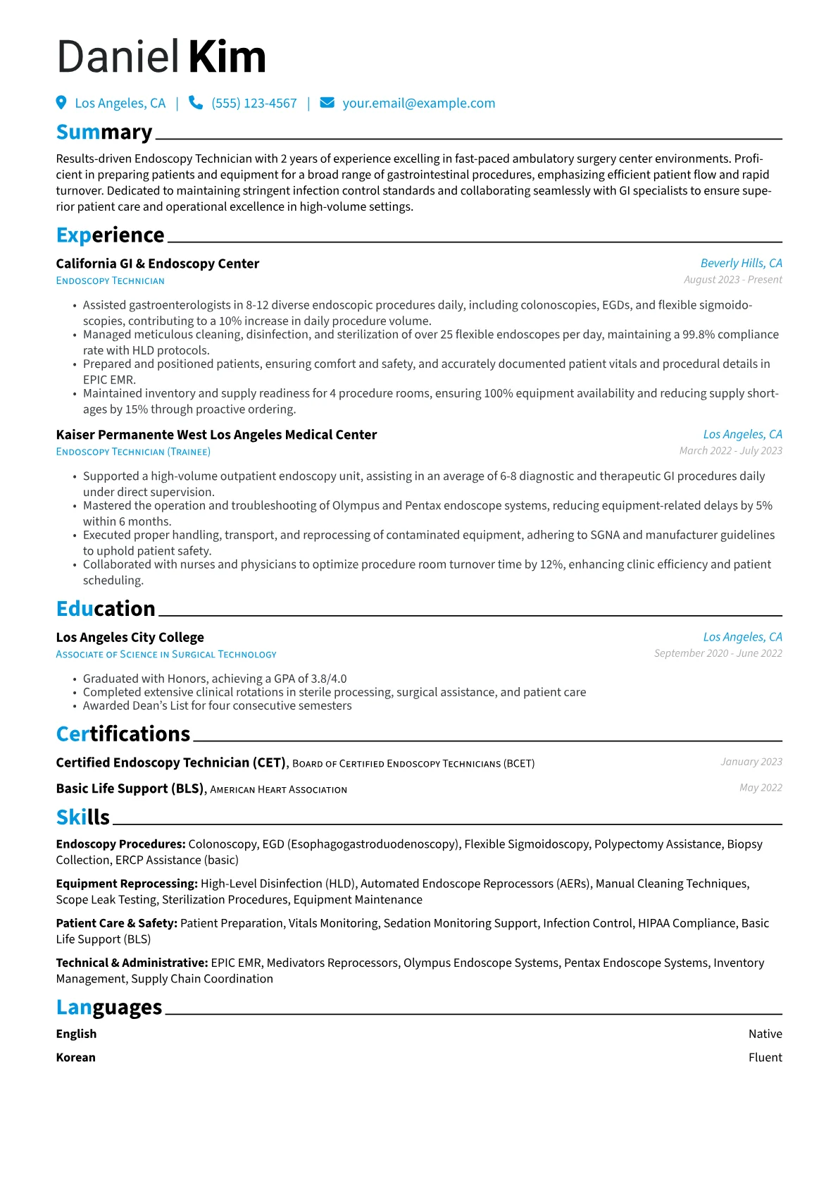 Endoscopy Technician version - Page 1