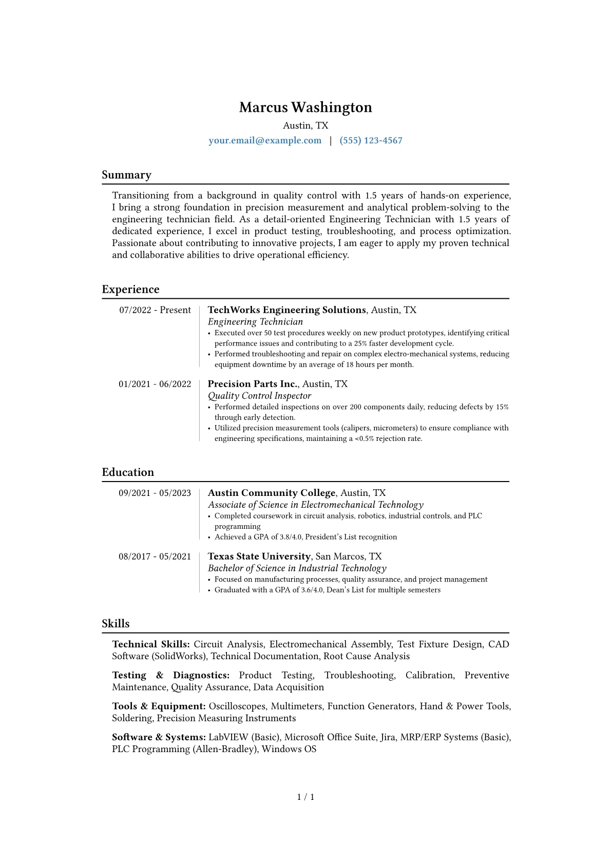 Career changer version - Page 1