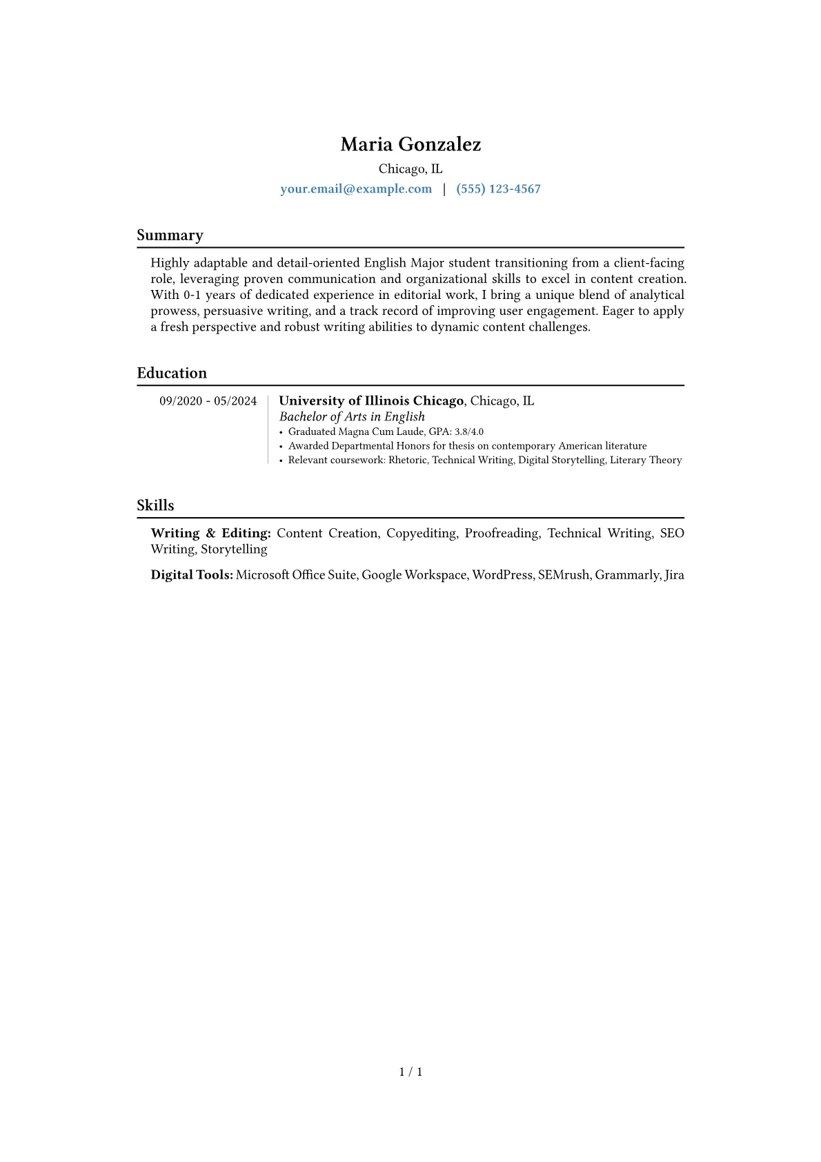 Career changer version - Page 1