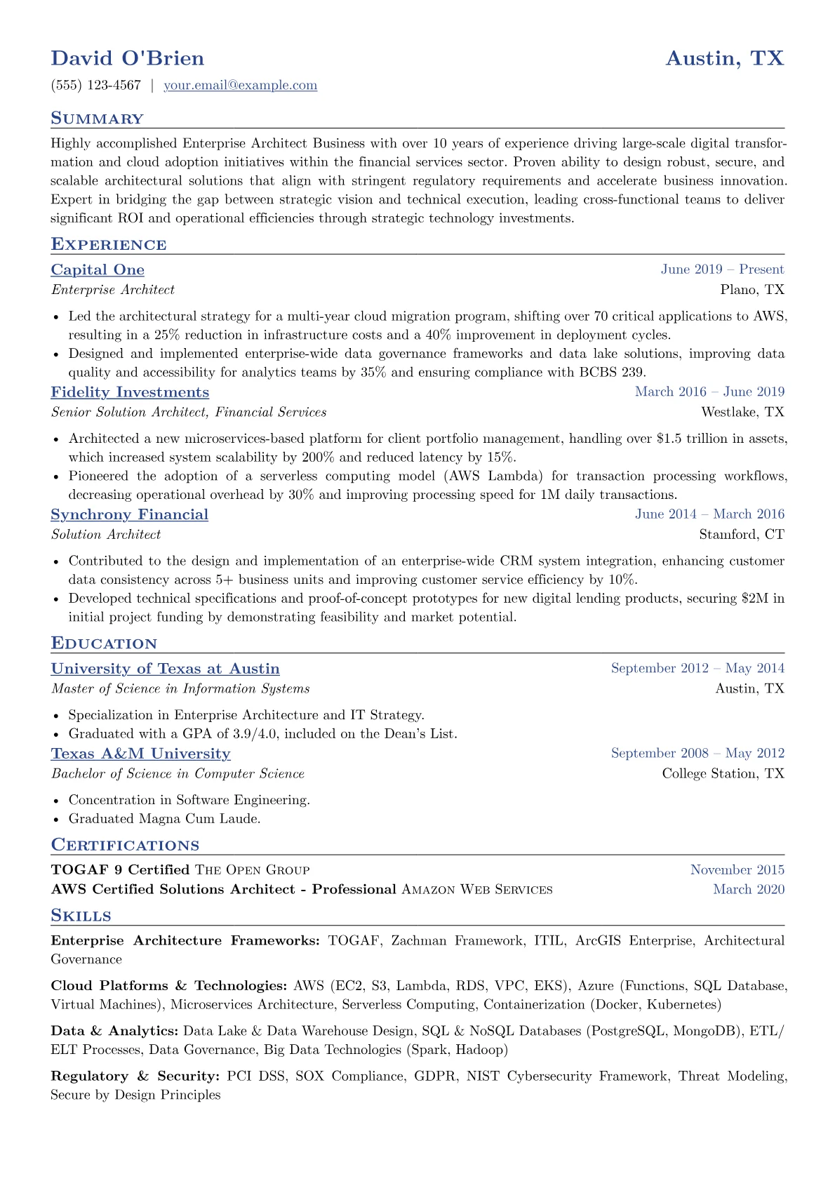 Financial Services version - Page 1