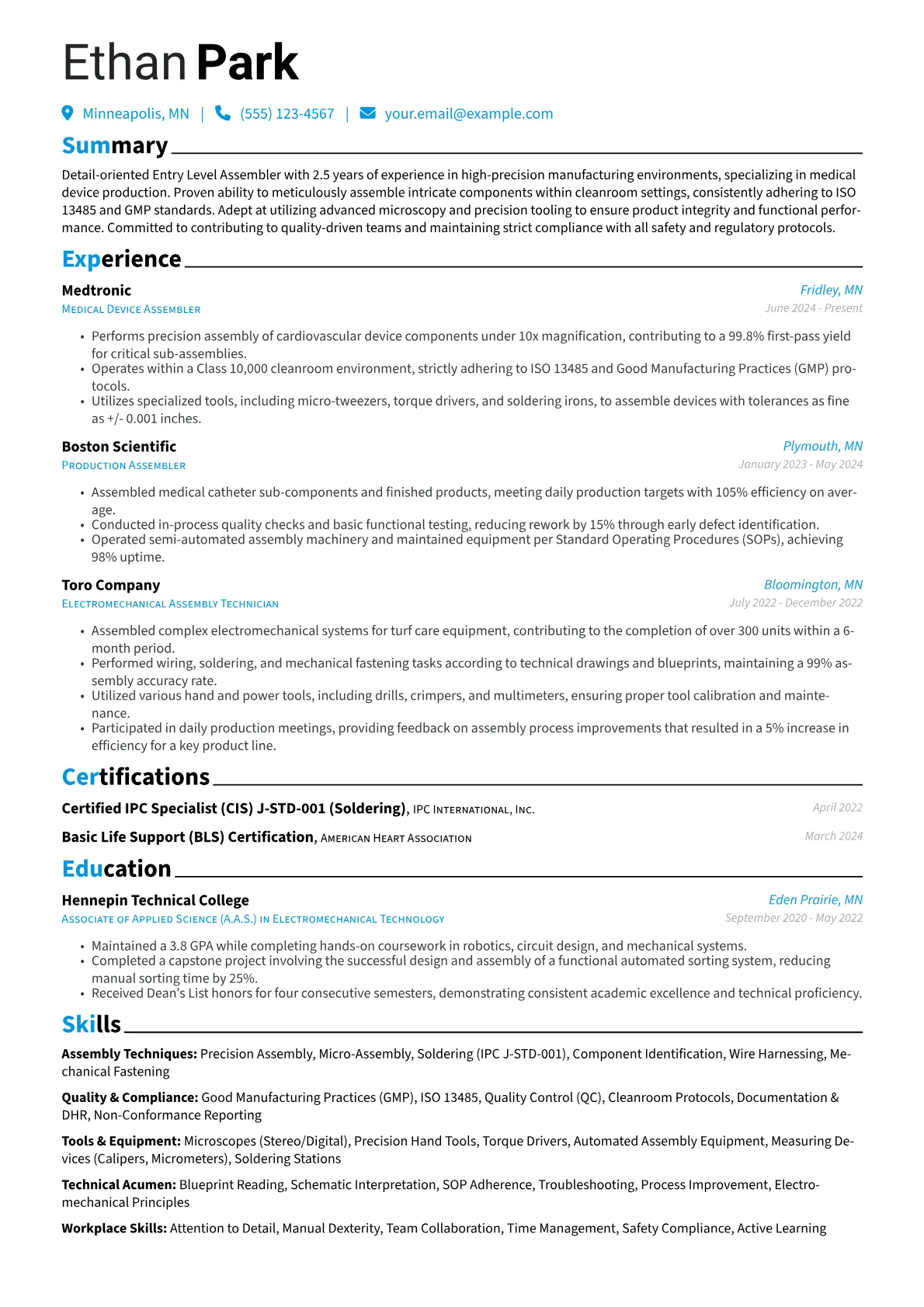 Medical Device Assembler version - Page 1