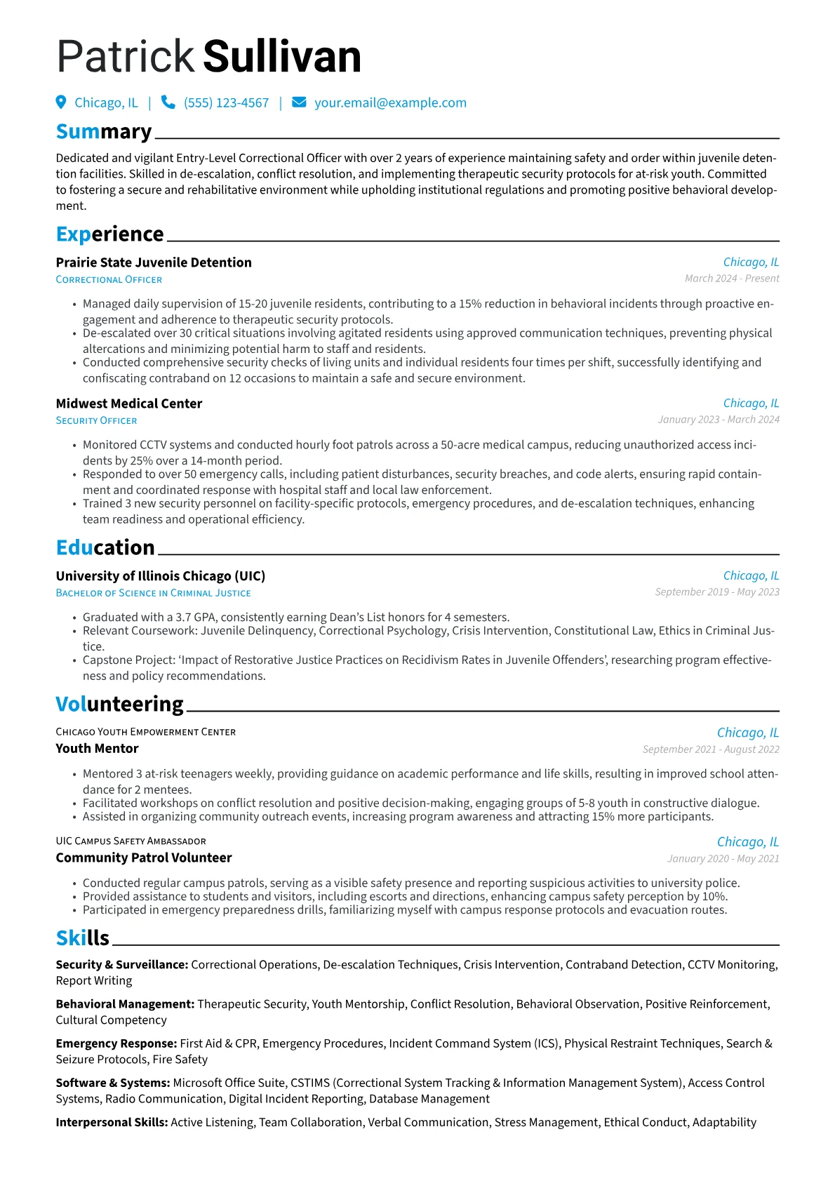 Entry-Level Correctional version - Page 1